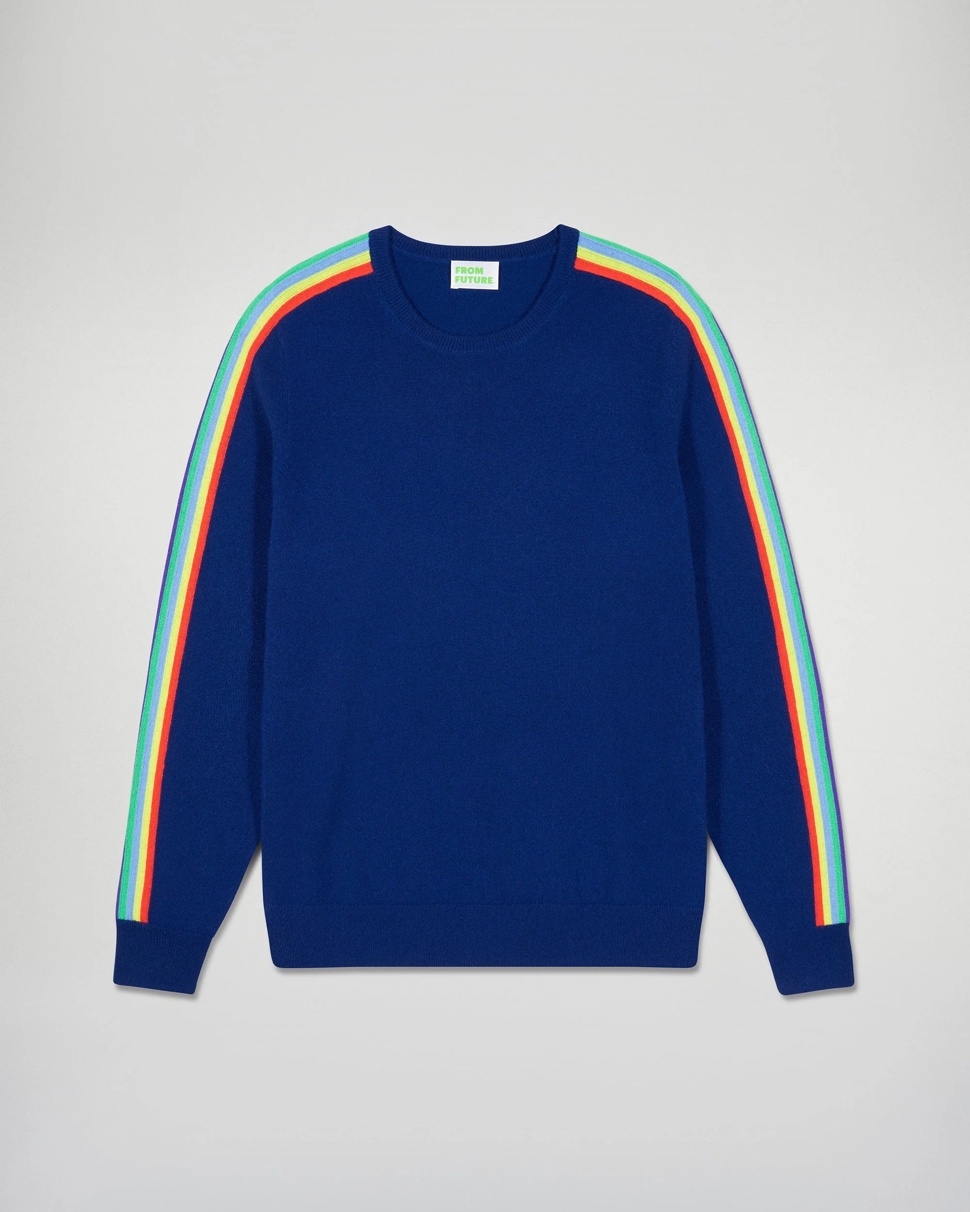 Multicolor Striped Crew-Neck Sweater (H25 / HOMME / Crown Blue) - Image 5