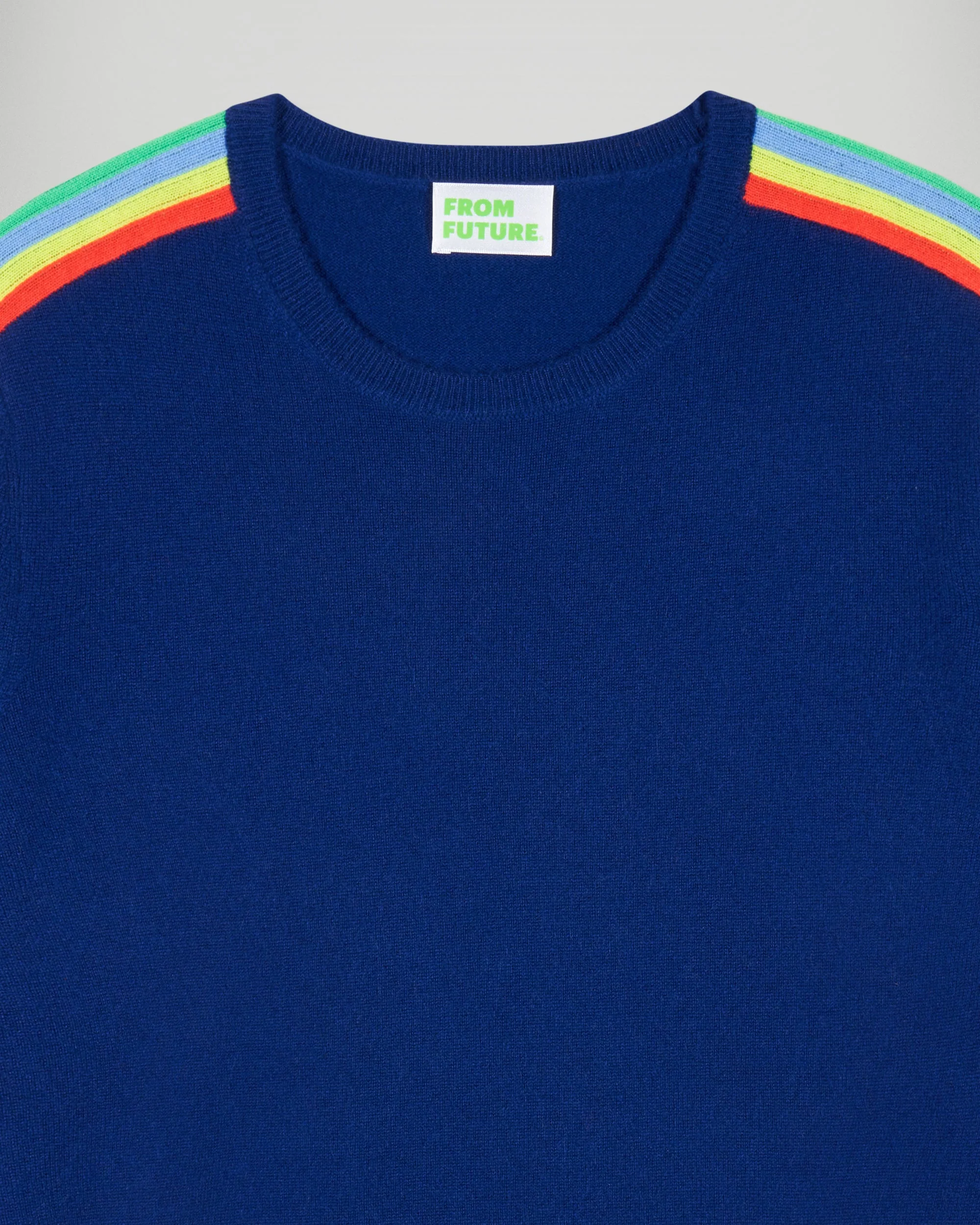 Multicolor Striped Crew-Neck Sweater (H25 / HOMME / Crown Blue) - Image 6
