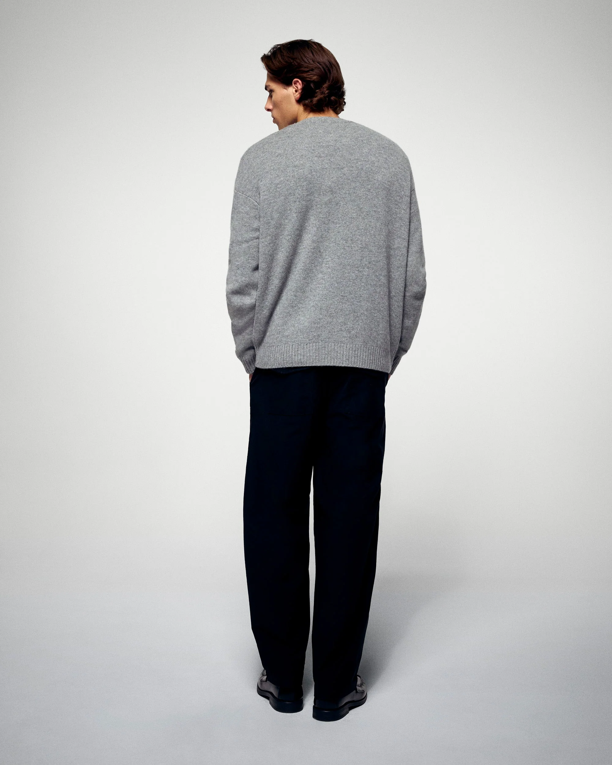 Crew Neck Sweater (H25 / HOMME / Dark Heather Gray) - Image 4