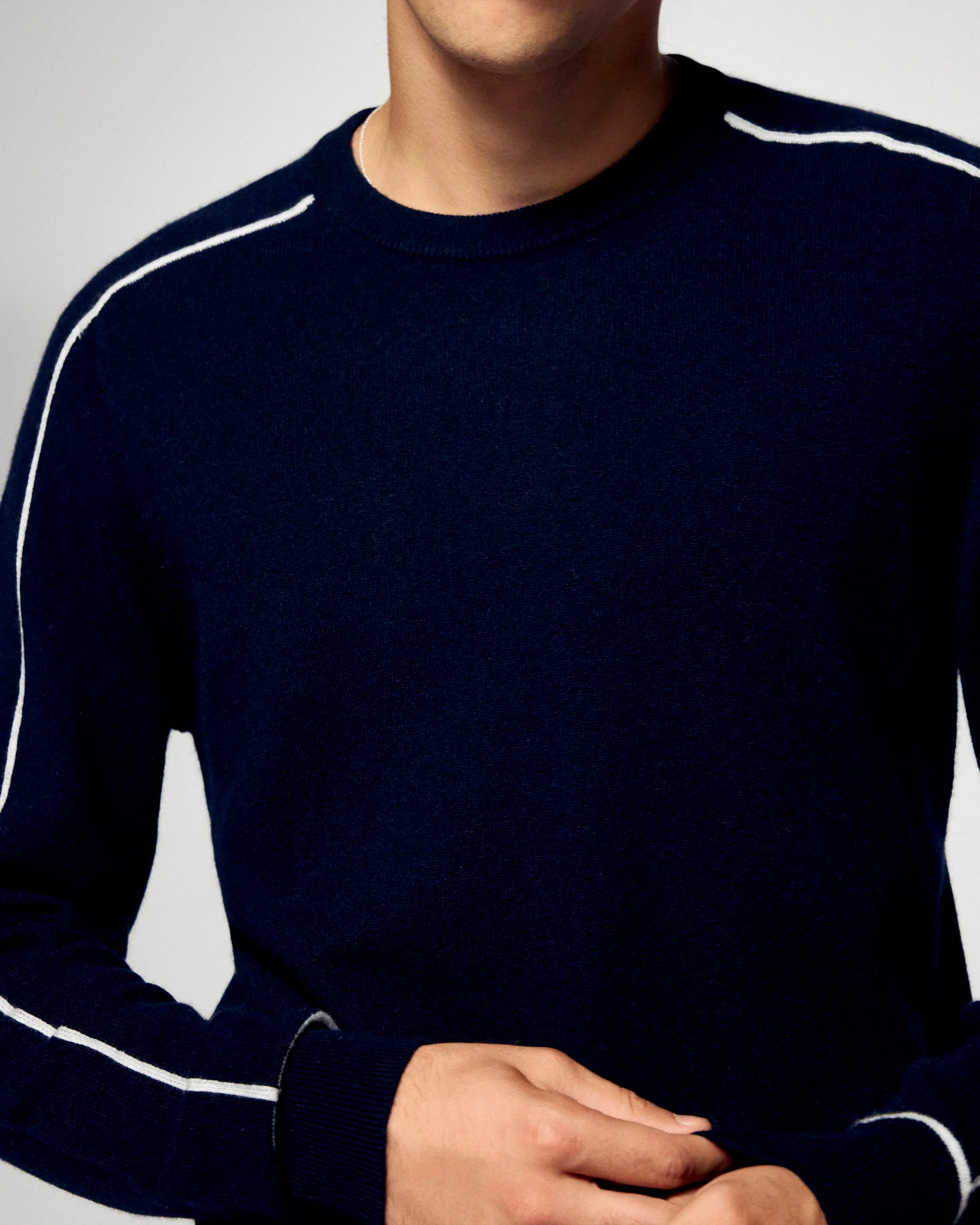 Crewneck Sweater (H25 / MEN / Navy) - Image 3