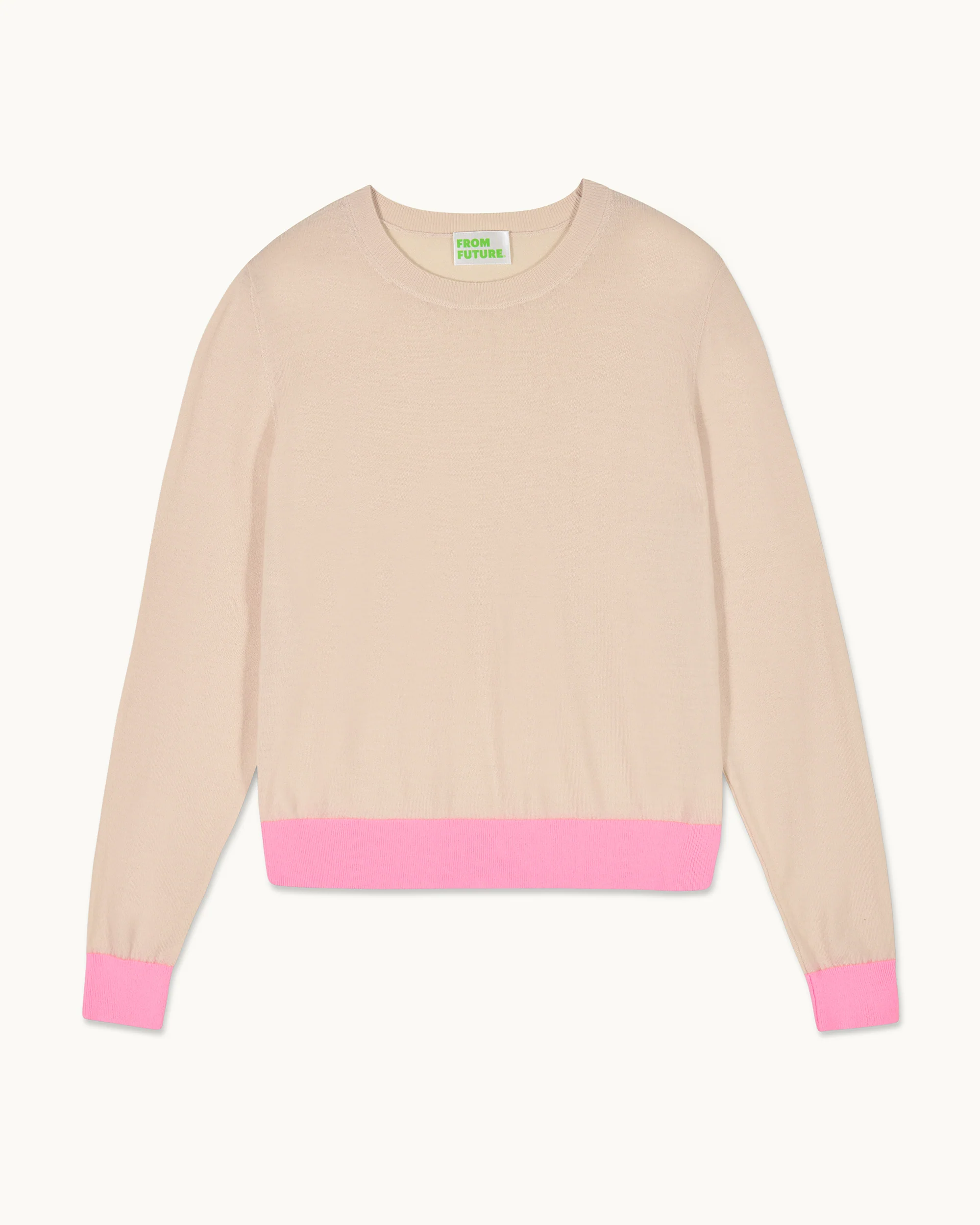 Crewneck Sweater (S25 / WOMEN / Light Beige) - Image 5