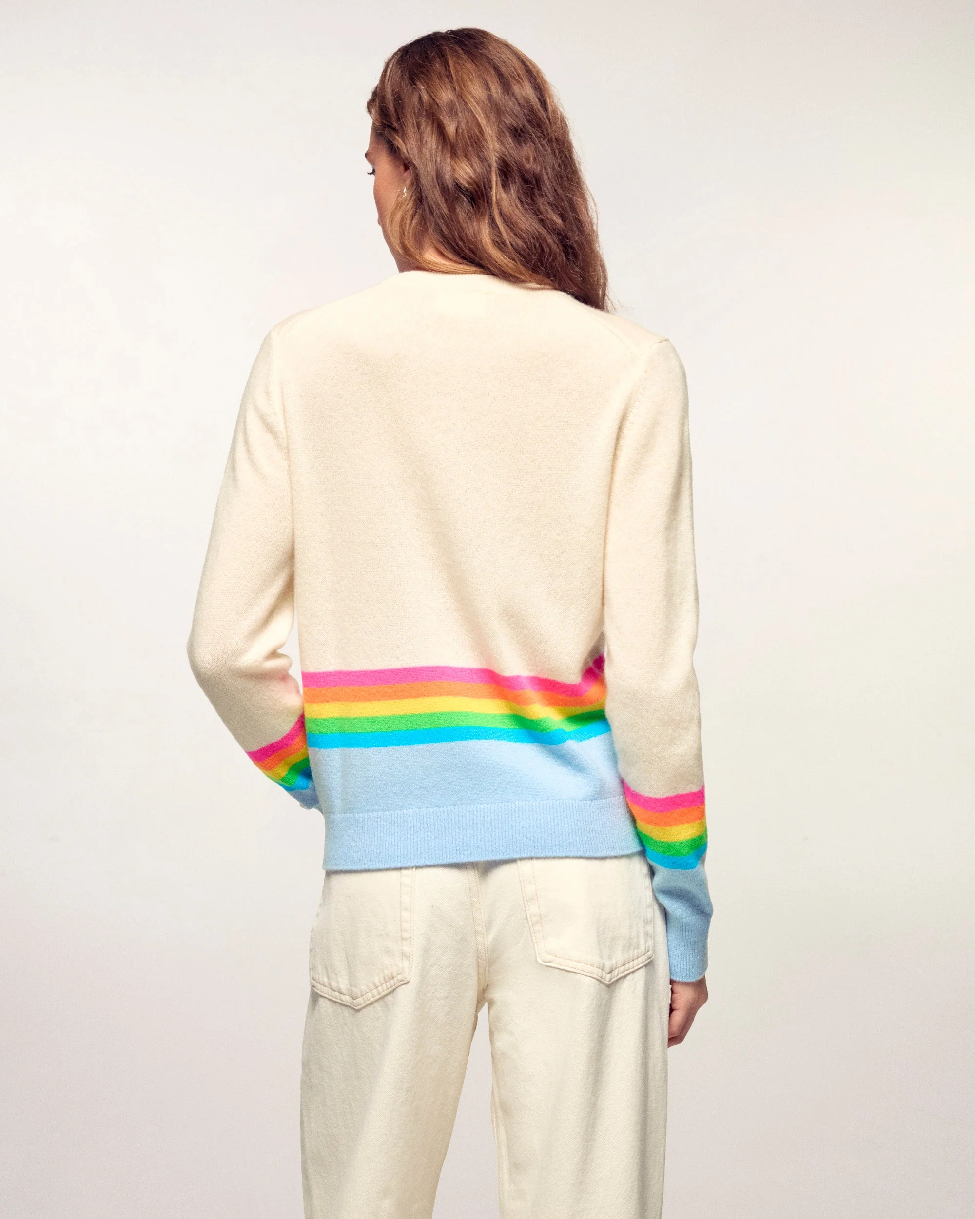 Crewneck Striped Sweater (S26/ FEMME / Baby Blue) - Image 3