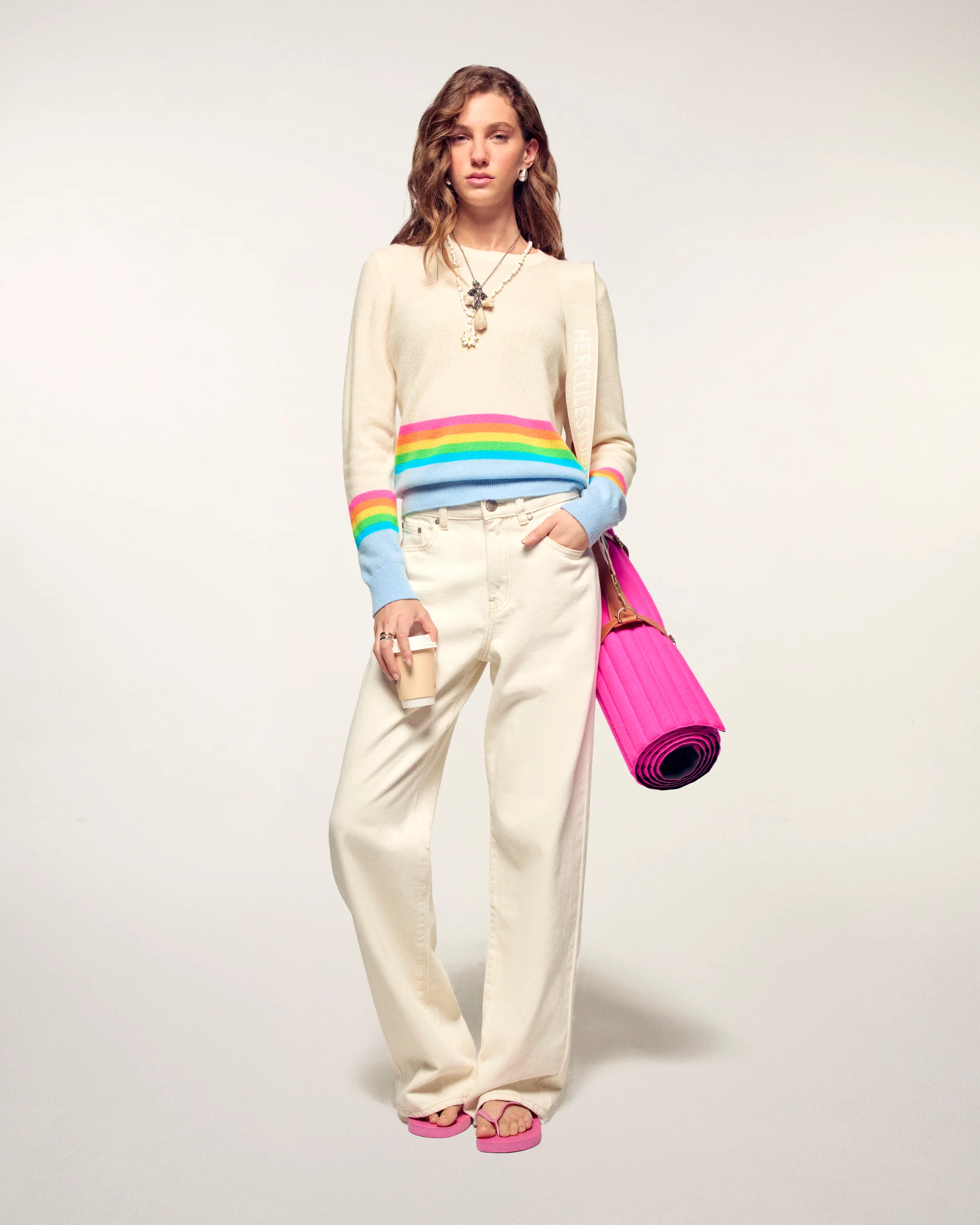 Crewneck Striped Sweater (S26/ FEMME / Baby Blue) - Image 4
