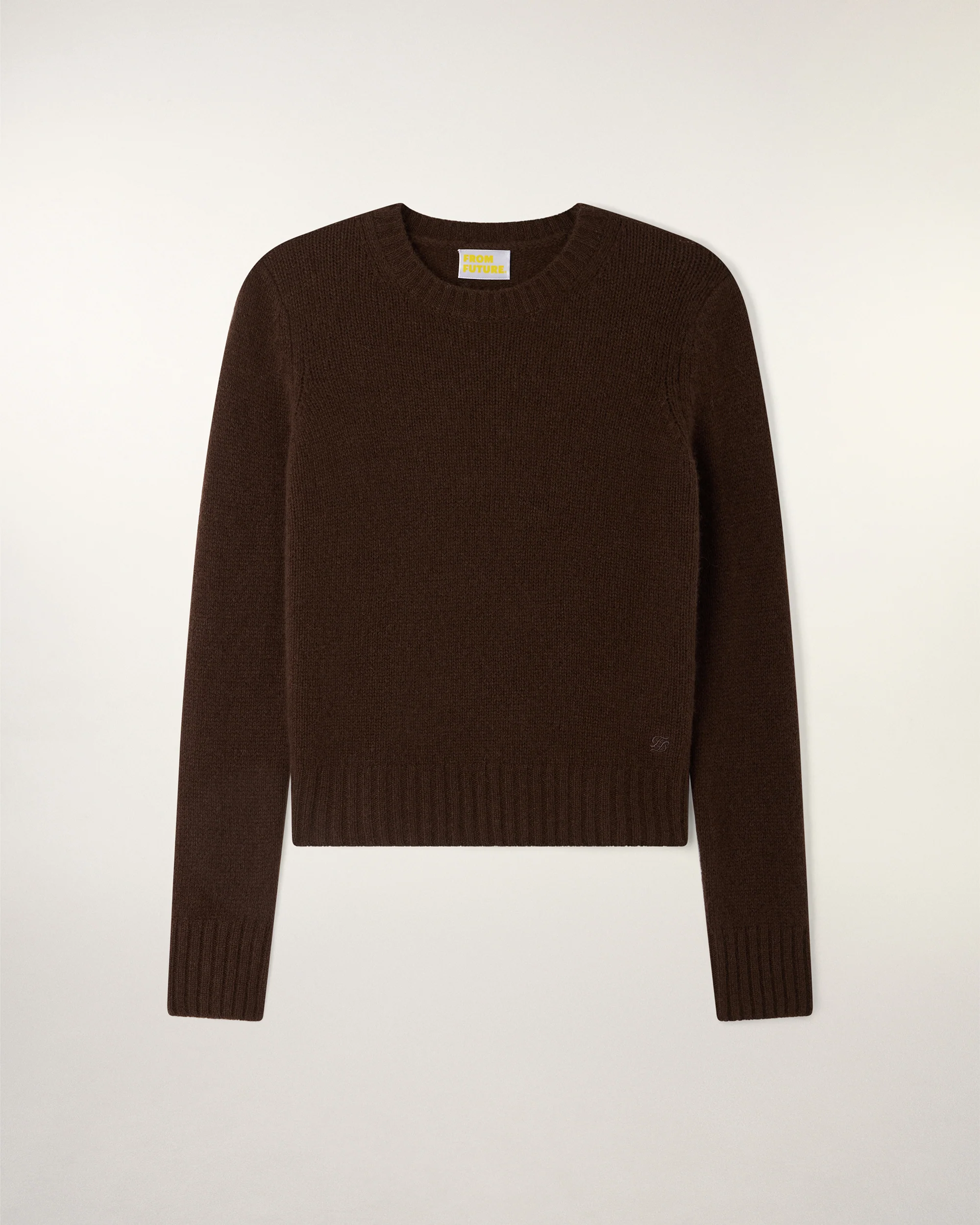 Cropped Crewneck Sweater (S26 / FEMME / Chocolat) - Image 5