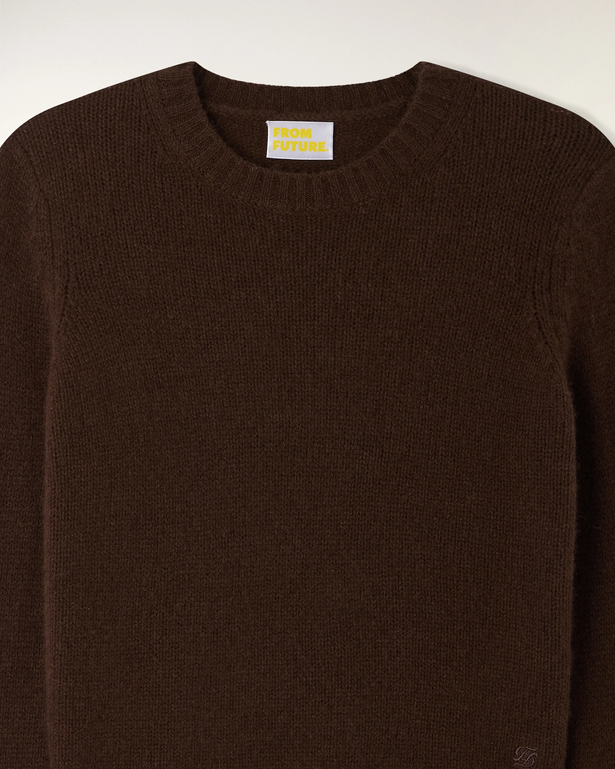Cropped Crewneck Sweater (S26 / FEMME / Chocolat) - Image 6