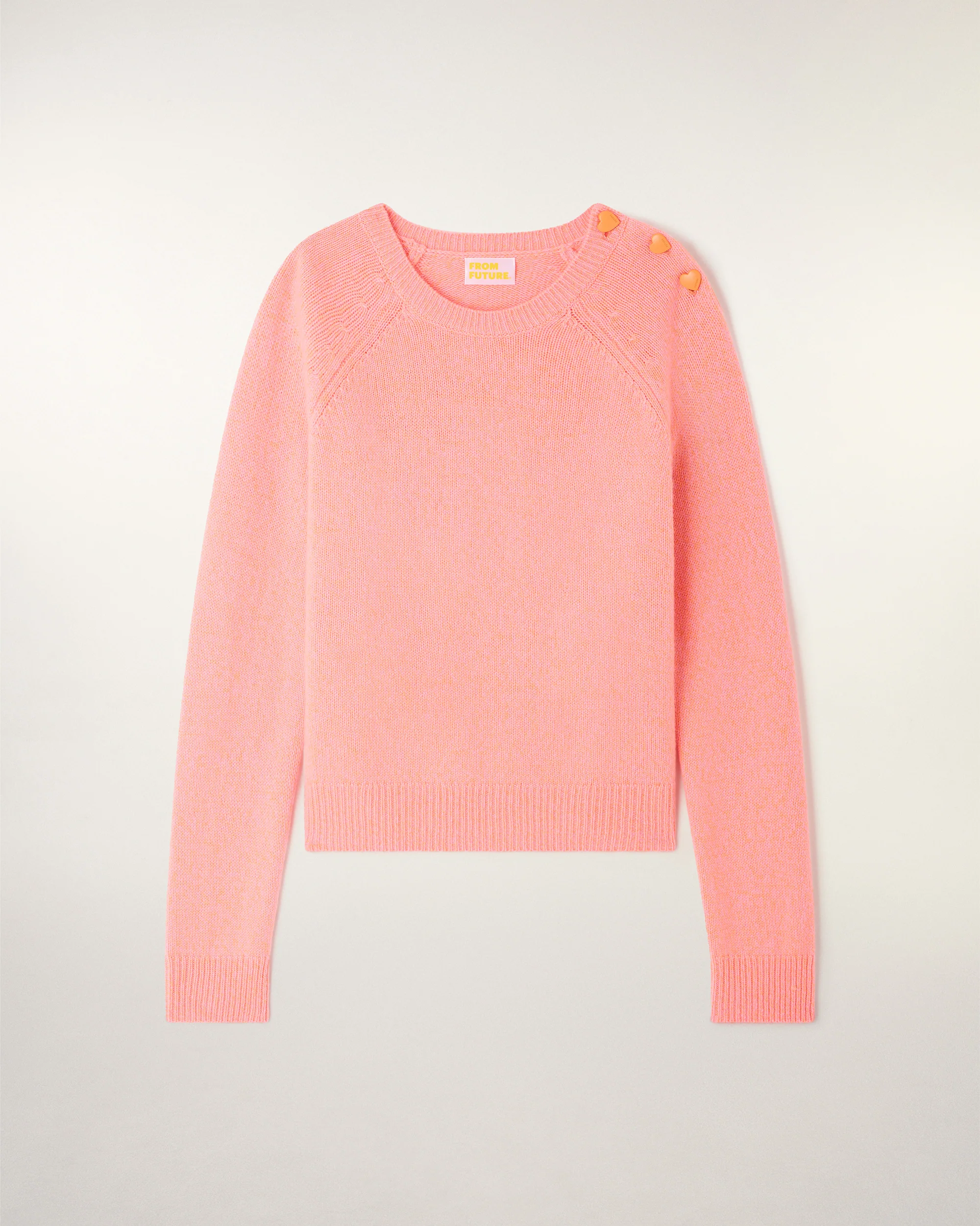 Heart Button Crewneck Sweater (S26 / FEMME / Cocktail Mouline) - Image 5