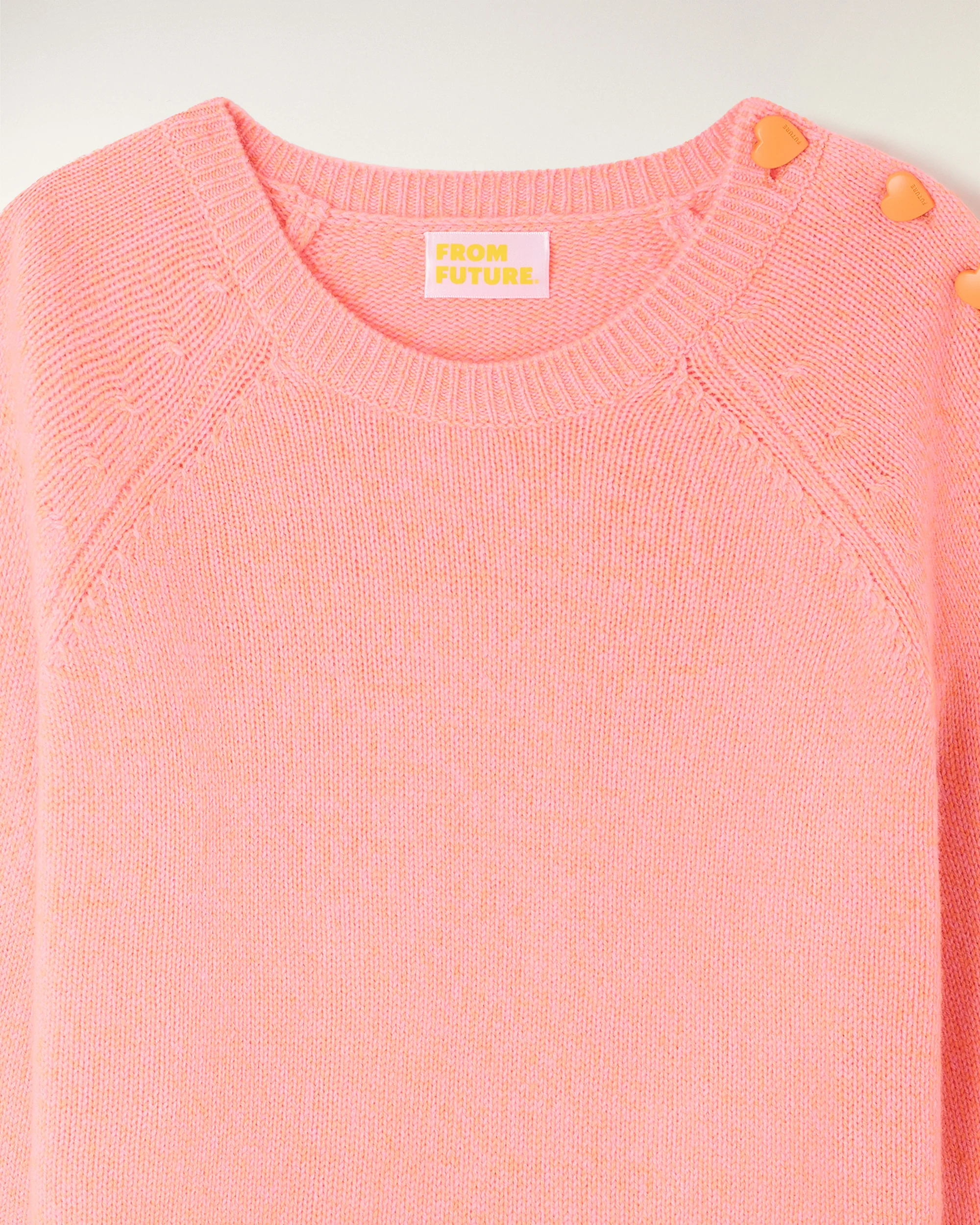 Heart Button Crewneck Sweater (S26 / FEMME / Cocktail Mouline) - Image 6