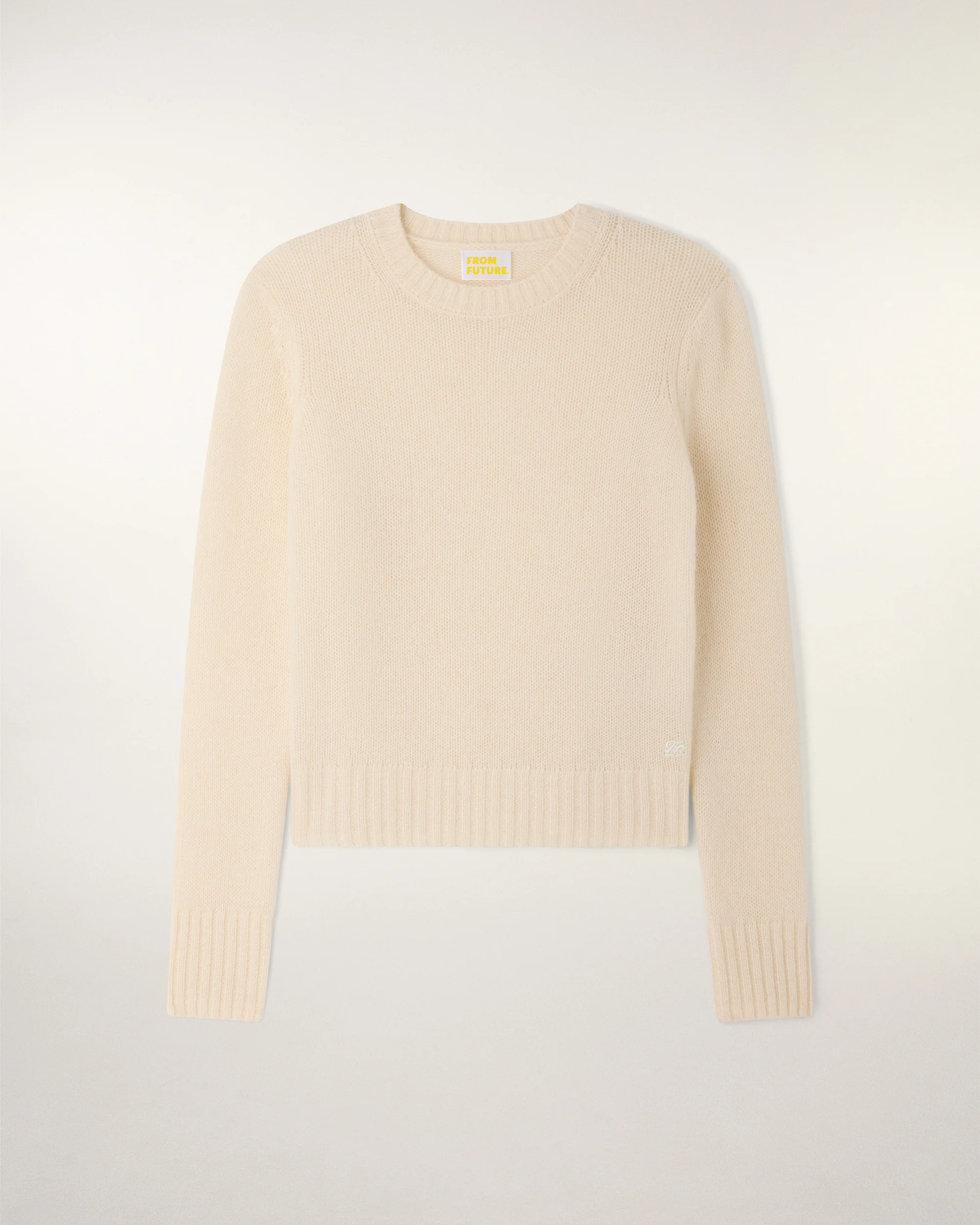 Cropped Crewneck Sweater (S26 / FEMME / Ecru) - Image 5
