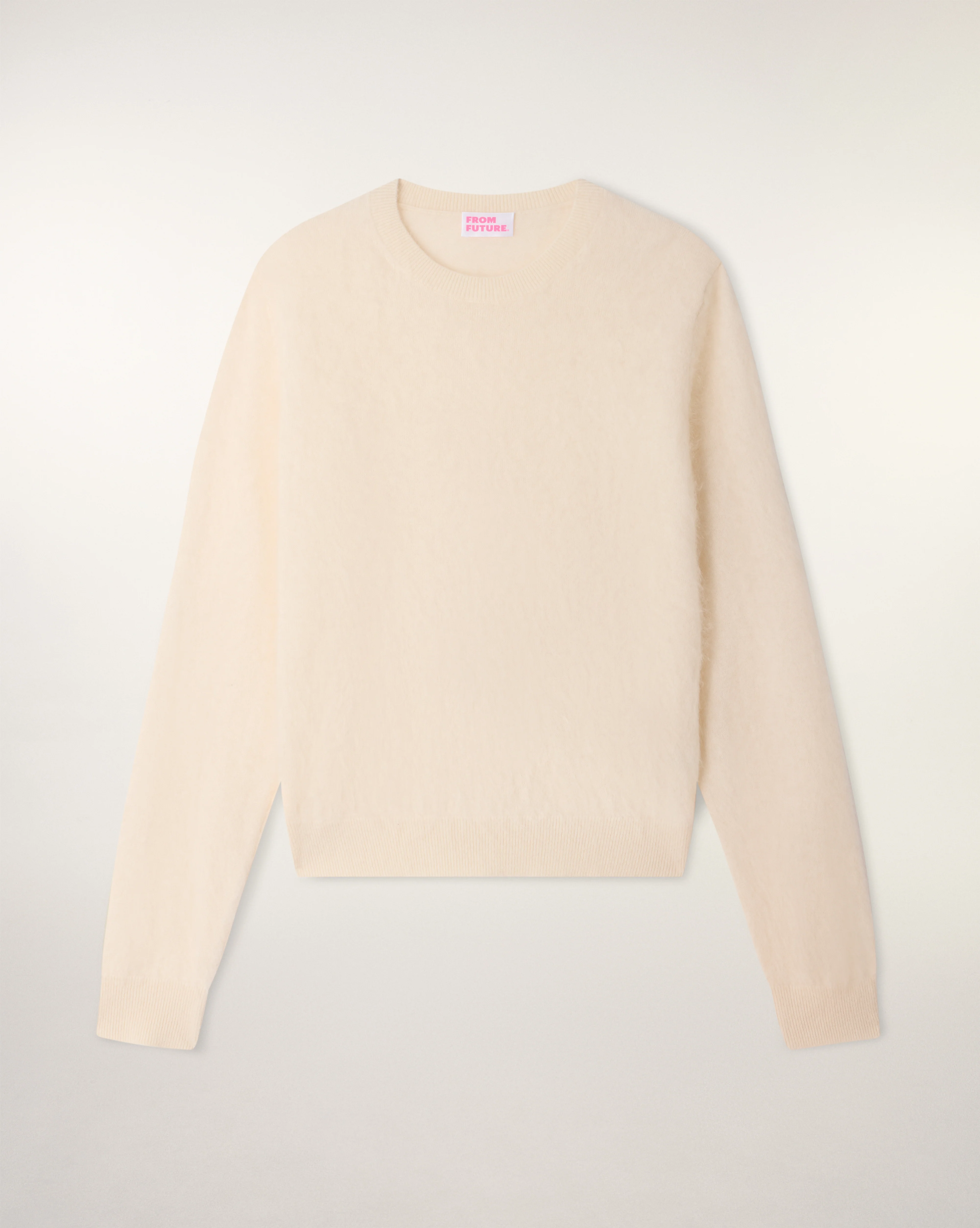 Brushed Cashmere Crewneck Sweater (S26 / FEMME / Ecru) - Image 5