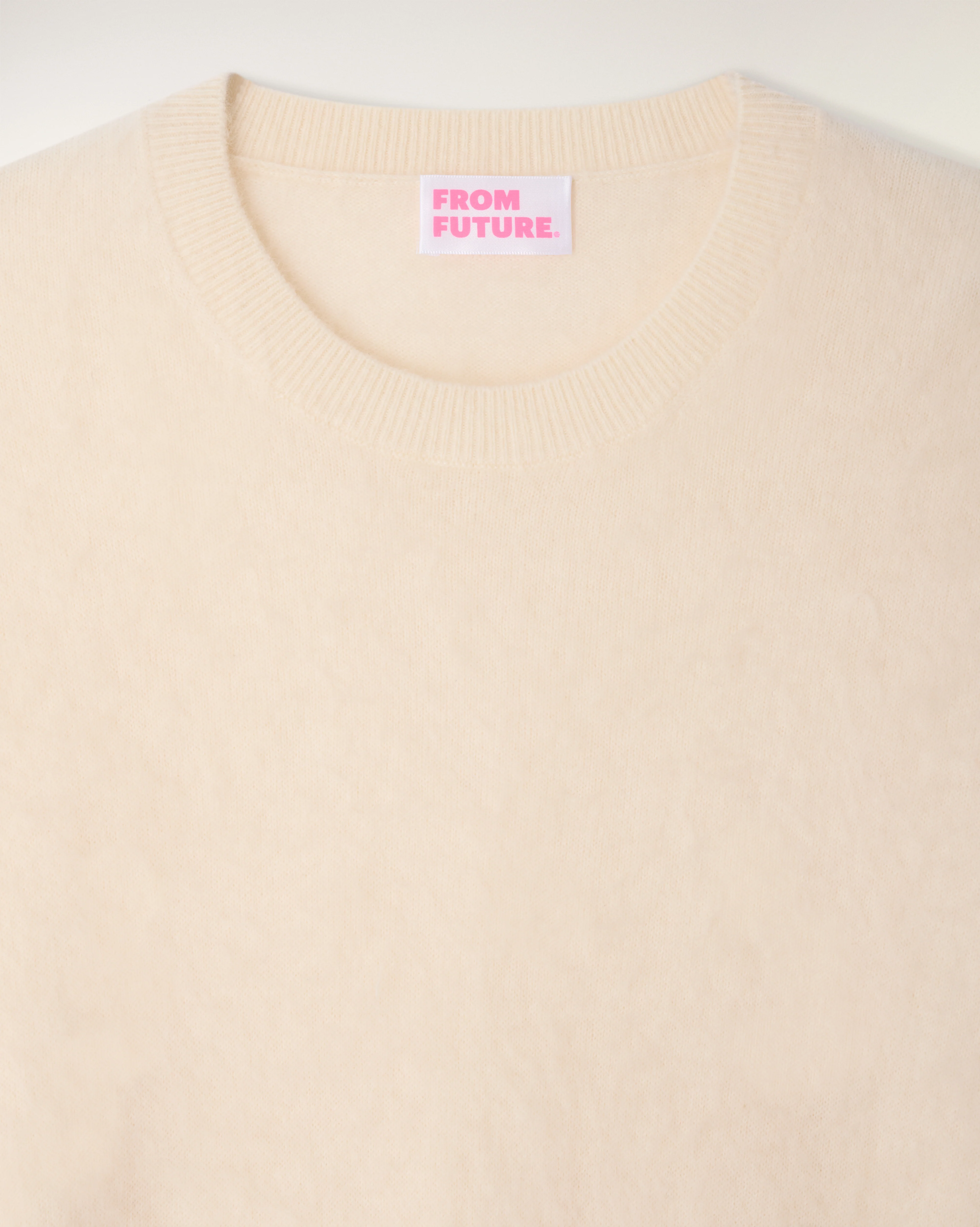 Brushed Cashmere Crewneck Sweater (S26 / FEMME / Ecru) - Image 6