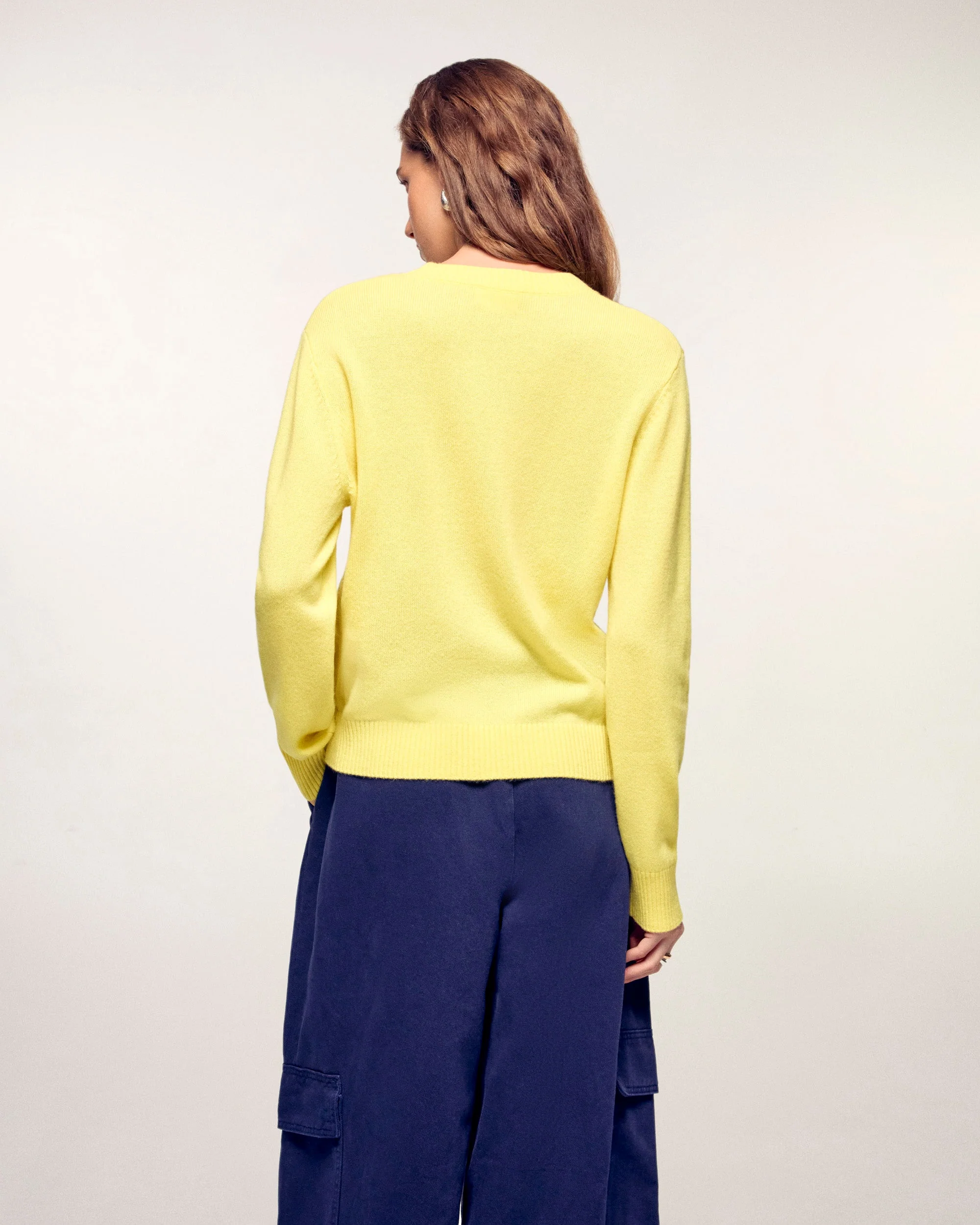 Intarsia Crewneck Sweater (S26 / FEMME / Star Yellow) - Image 3