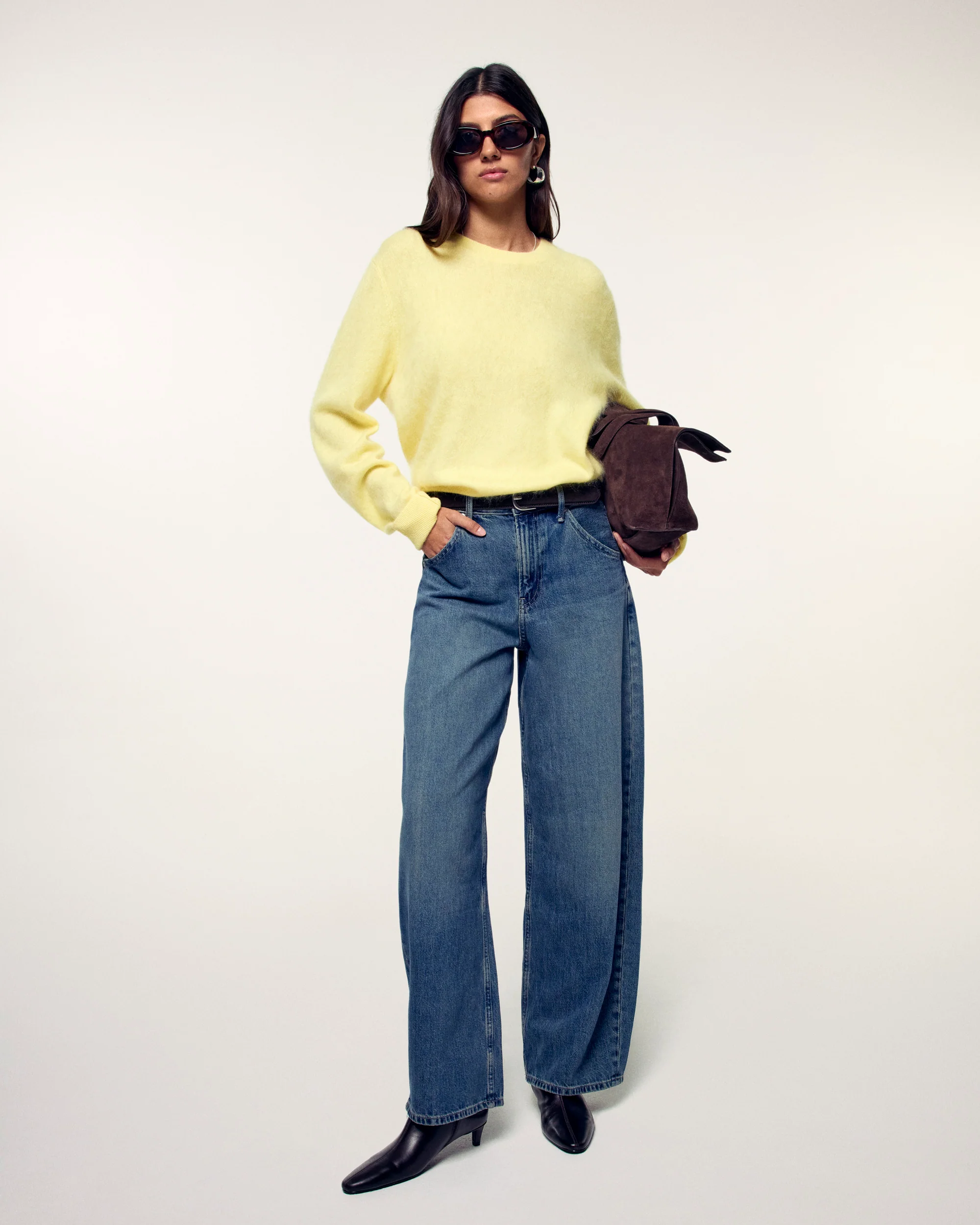 Brushed Cashmere Crewneck Sweater (S26 / FEMME / Star Yellow) - Image 4