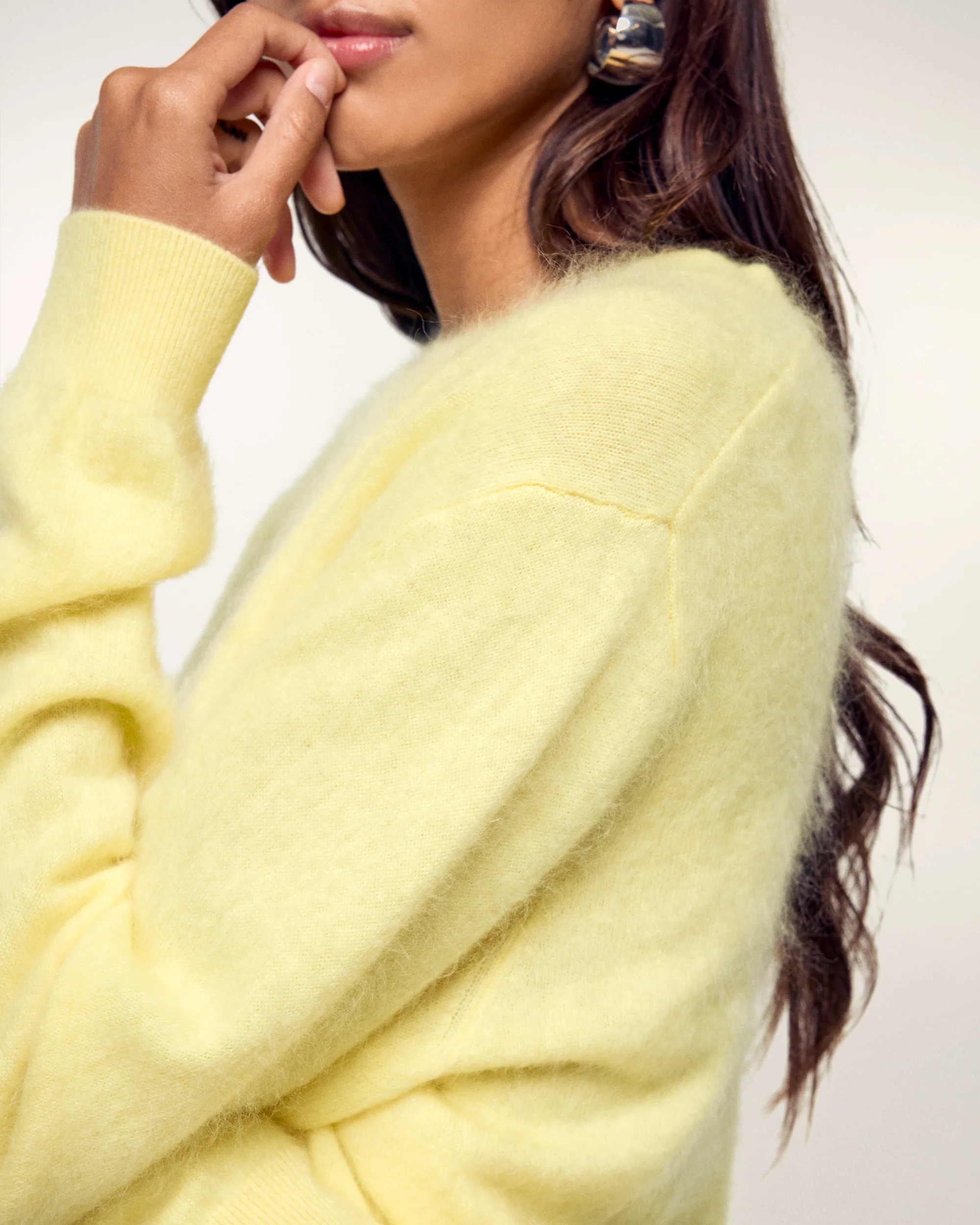 Brushed Cashmere Crewneck Sweater (S26 / FEMME / Star Yellow) - Image 5