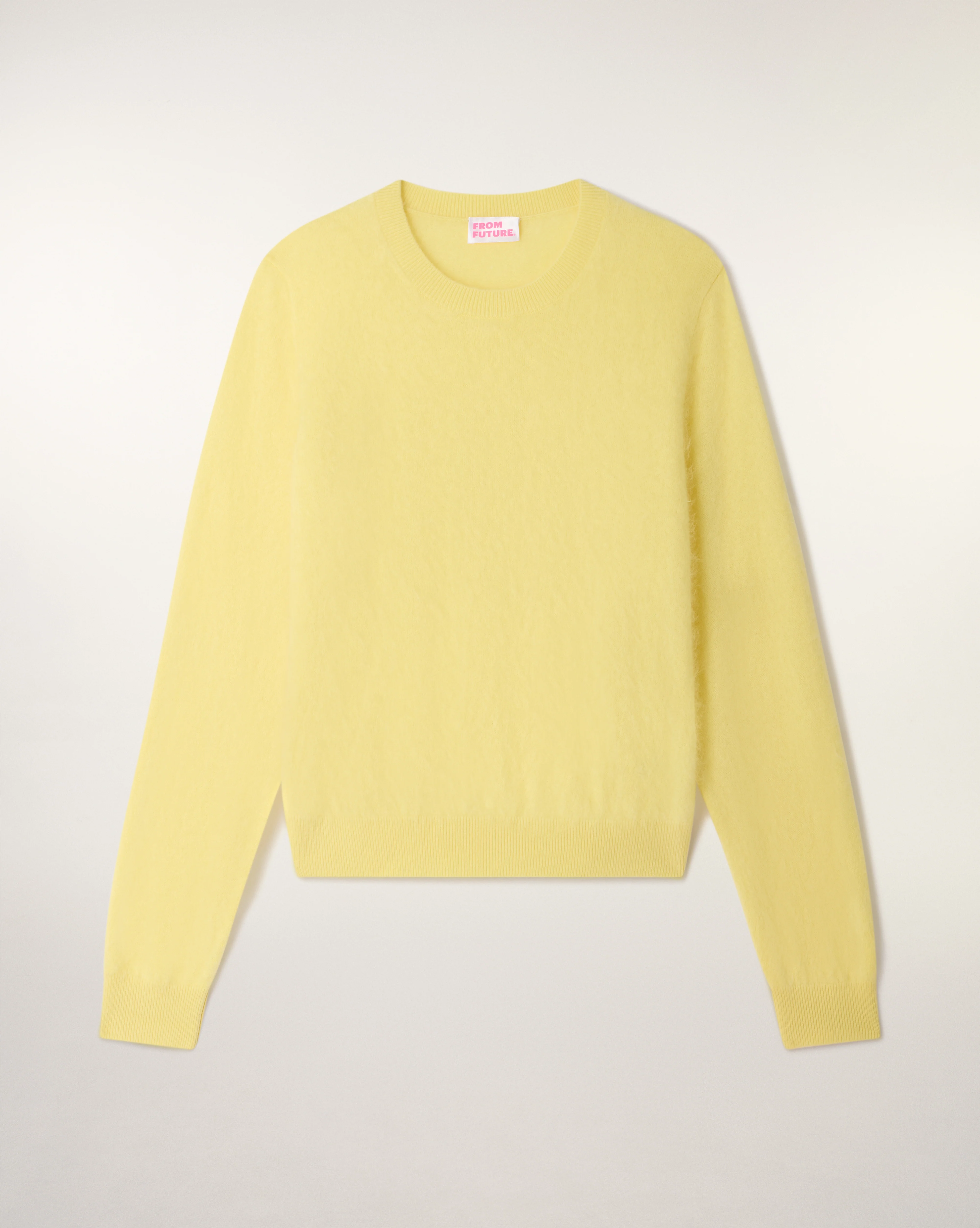 Brushed Cashmere Crewneck Sweater (S26 / FEMME / Star Yellow) - Image 6