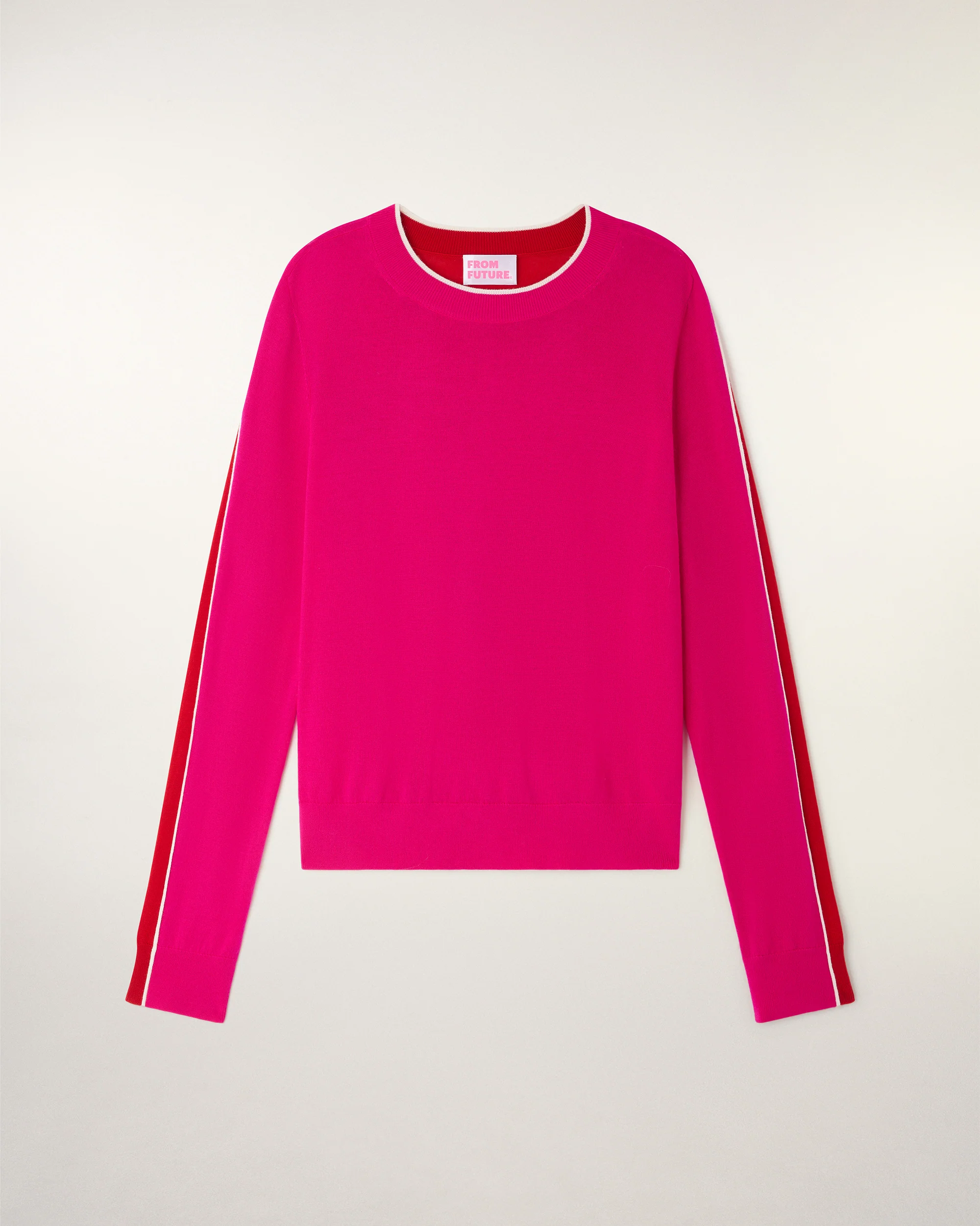 Tricolor Crewneck Sweater (S26 / FEMME / Tropical Raspberry / RWS) - Image 5