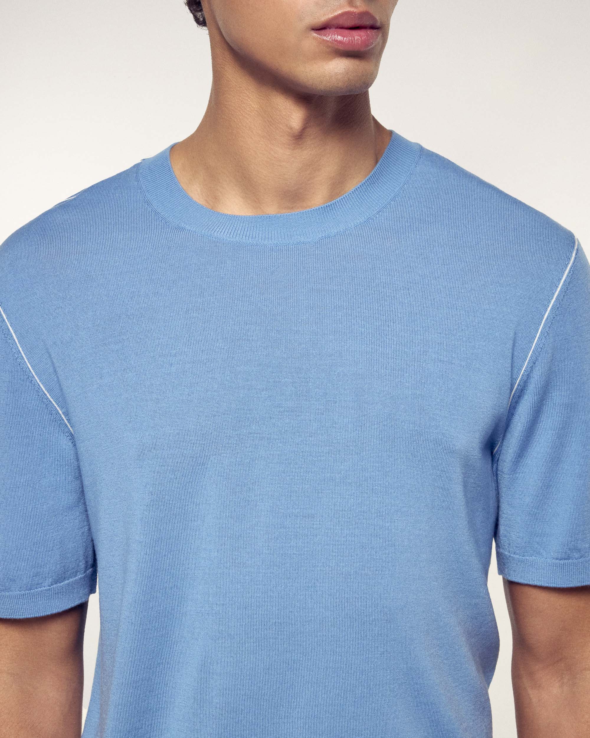 Short-Sleeve Crewneck Sweater (S26 / HOMME / Intense Blue / RWS) - Image 2