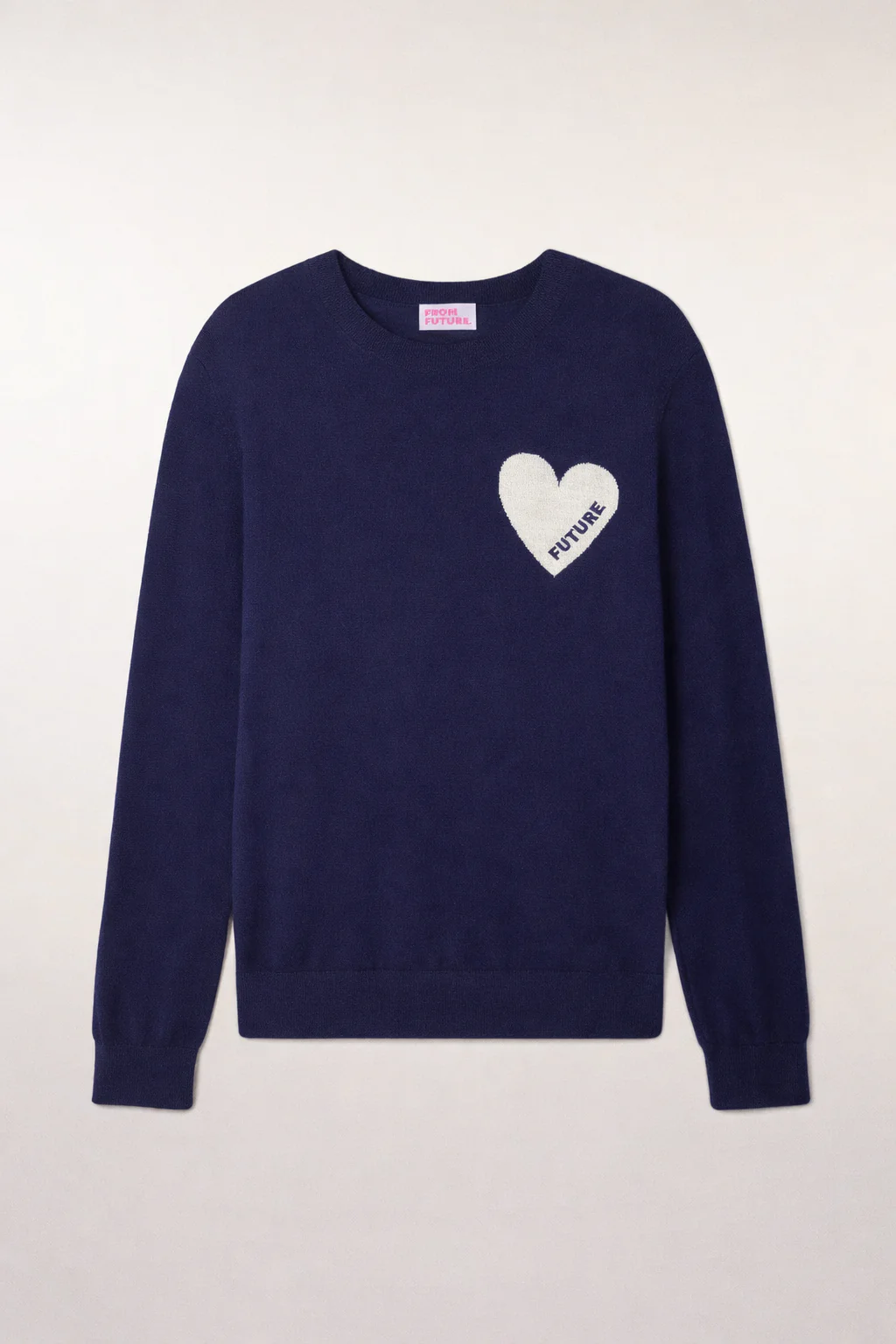 Crewneck Heart Sweater (S26/ HOMME/ Navy / RWS) - Image 5