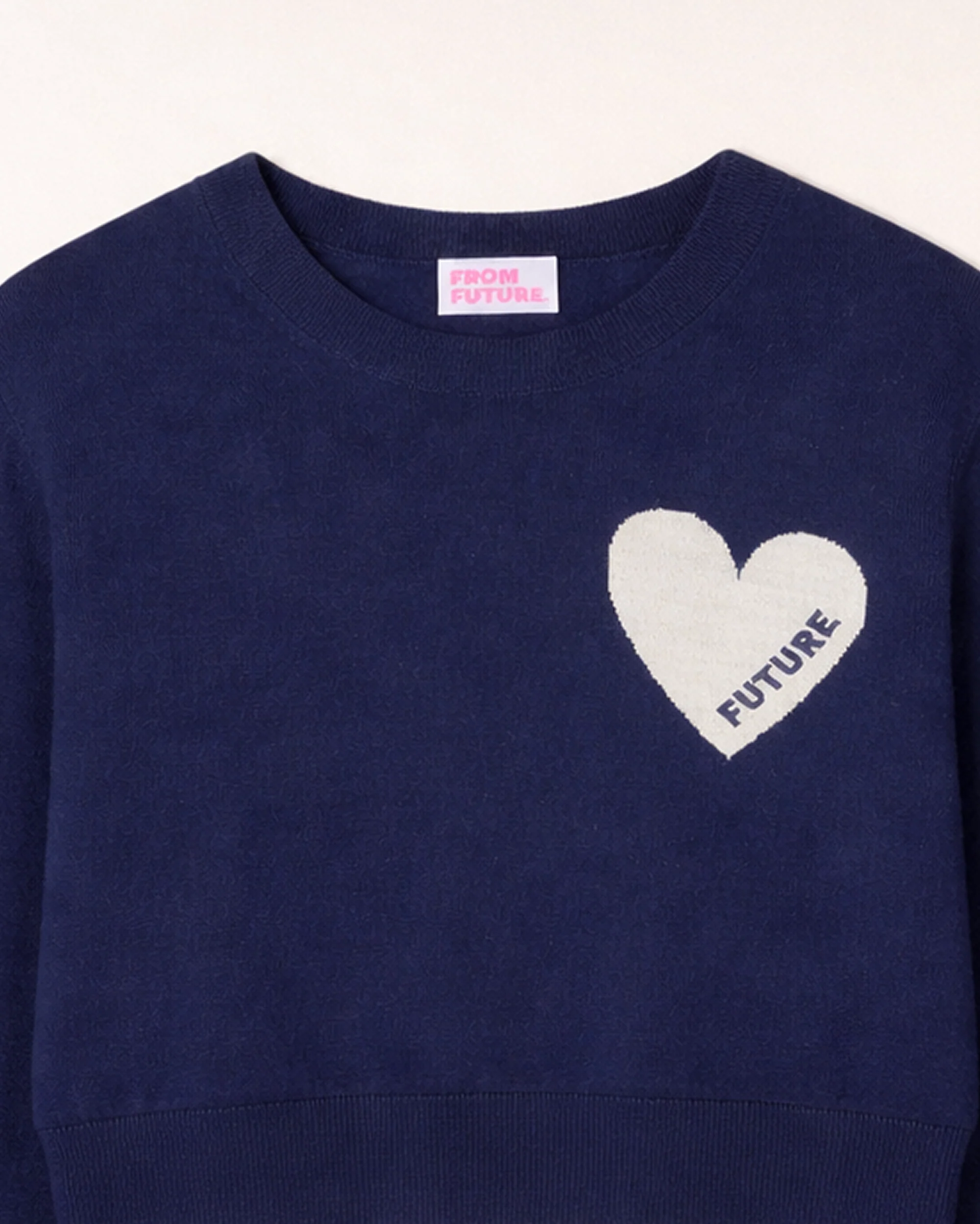 Crewneck Heart Sweater (S26/ HOMME/ Navy / RWS) - Image 6