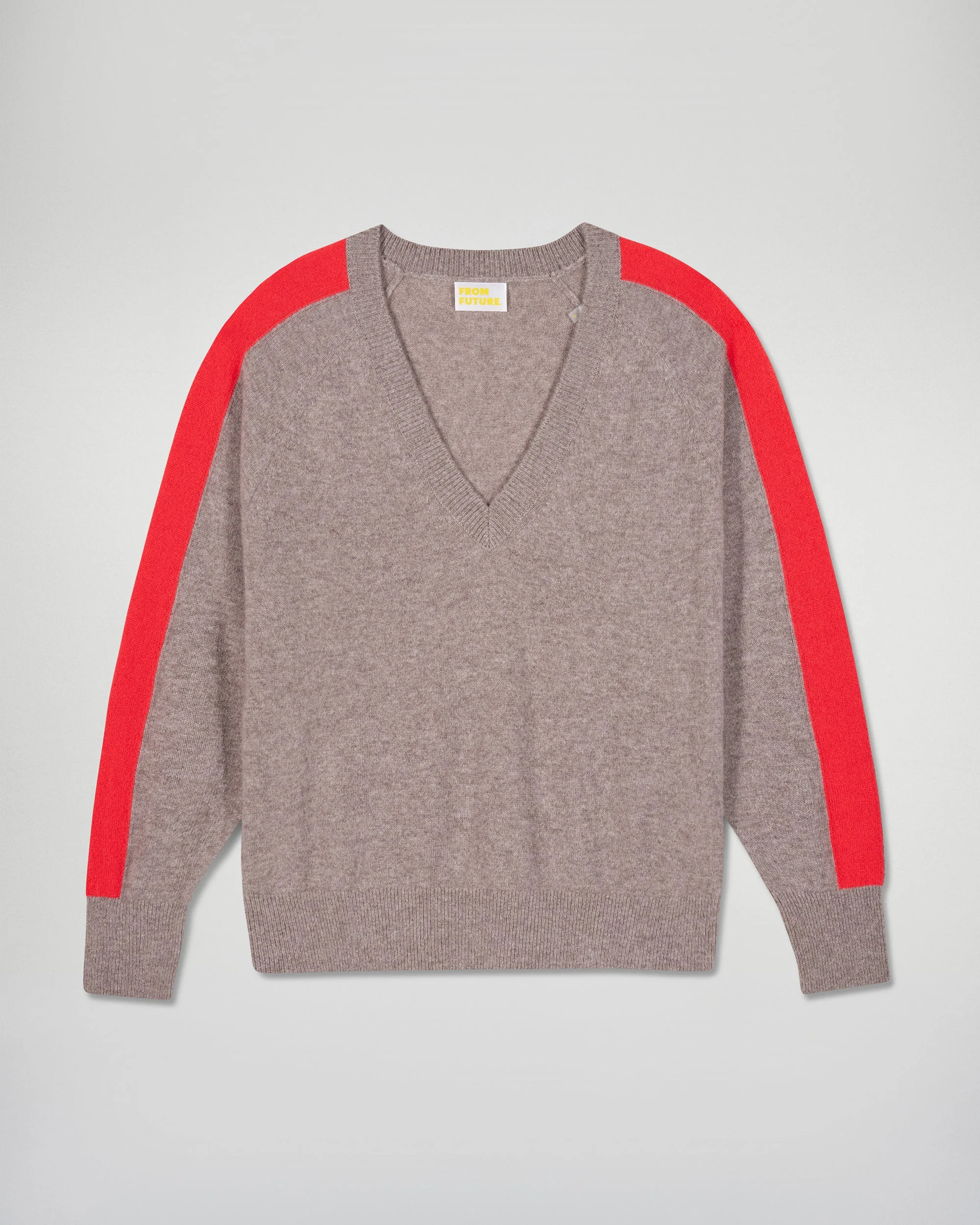 V-Neck Sweater (H25 / FEMME / Taupe) - Image 5
