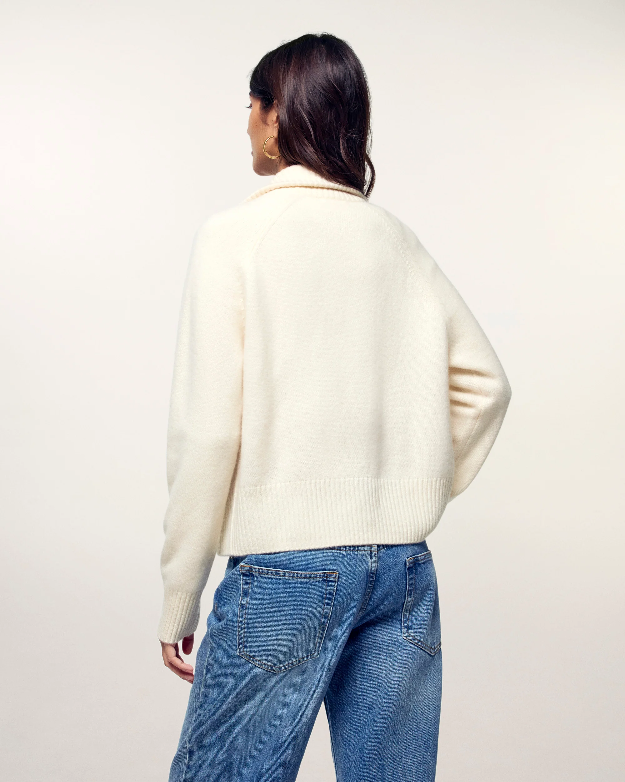 Two-way Zip-up Cardigan (S26/ FEMME/ Ecru) - Image 5