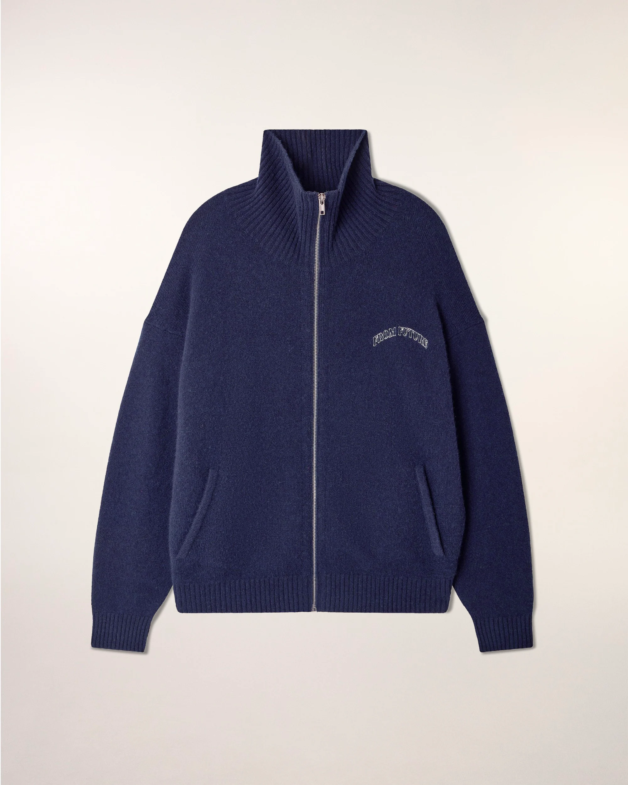 Mock Neck Cardigan "From Future" (S26/ HOMME/ Navy) - Image 7