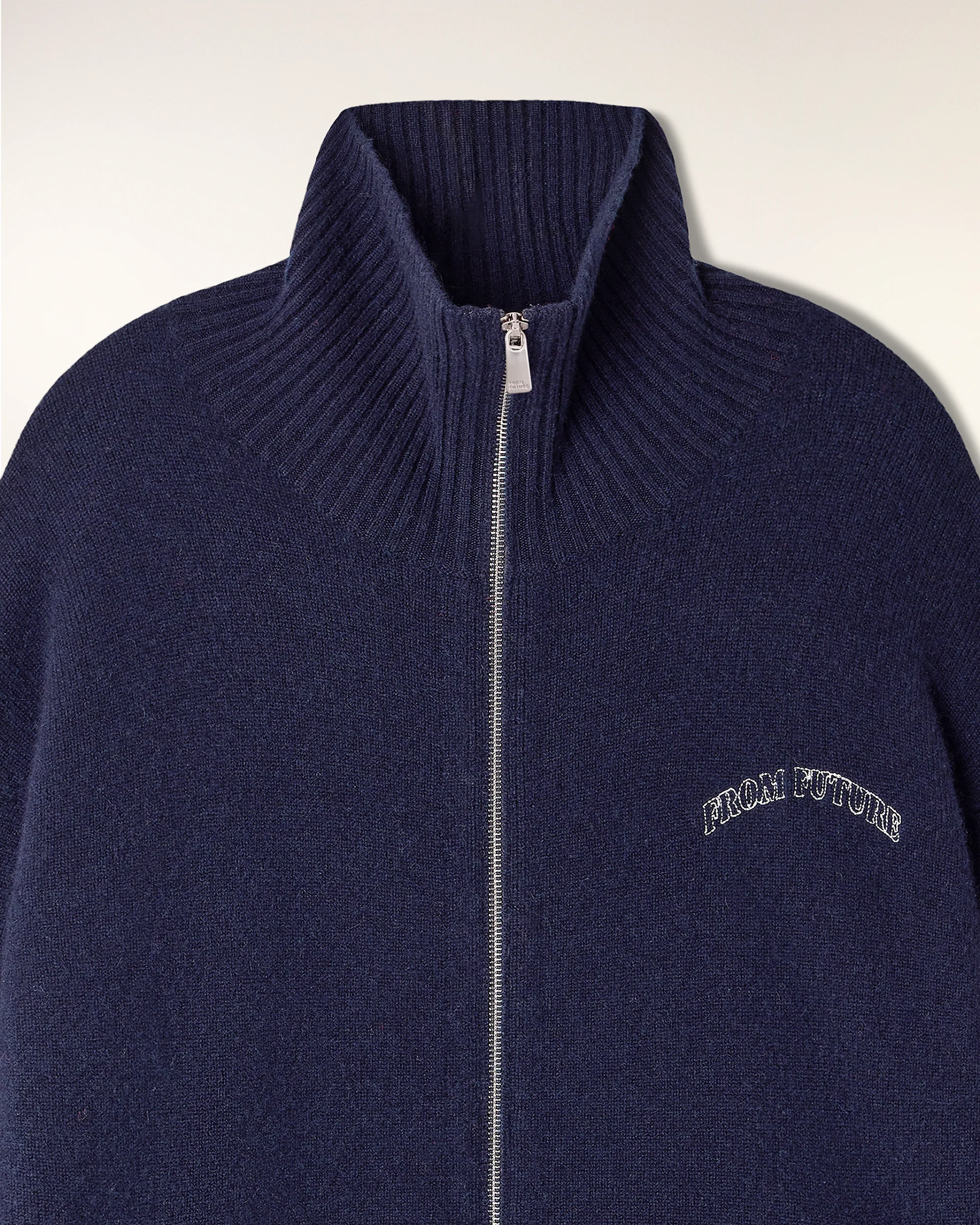 Mock Neck Cardigan "From Future" (S26/ HOMME/ Navy) - Image 8