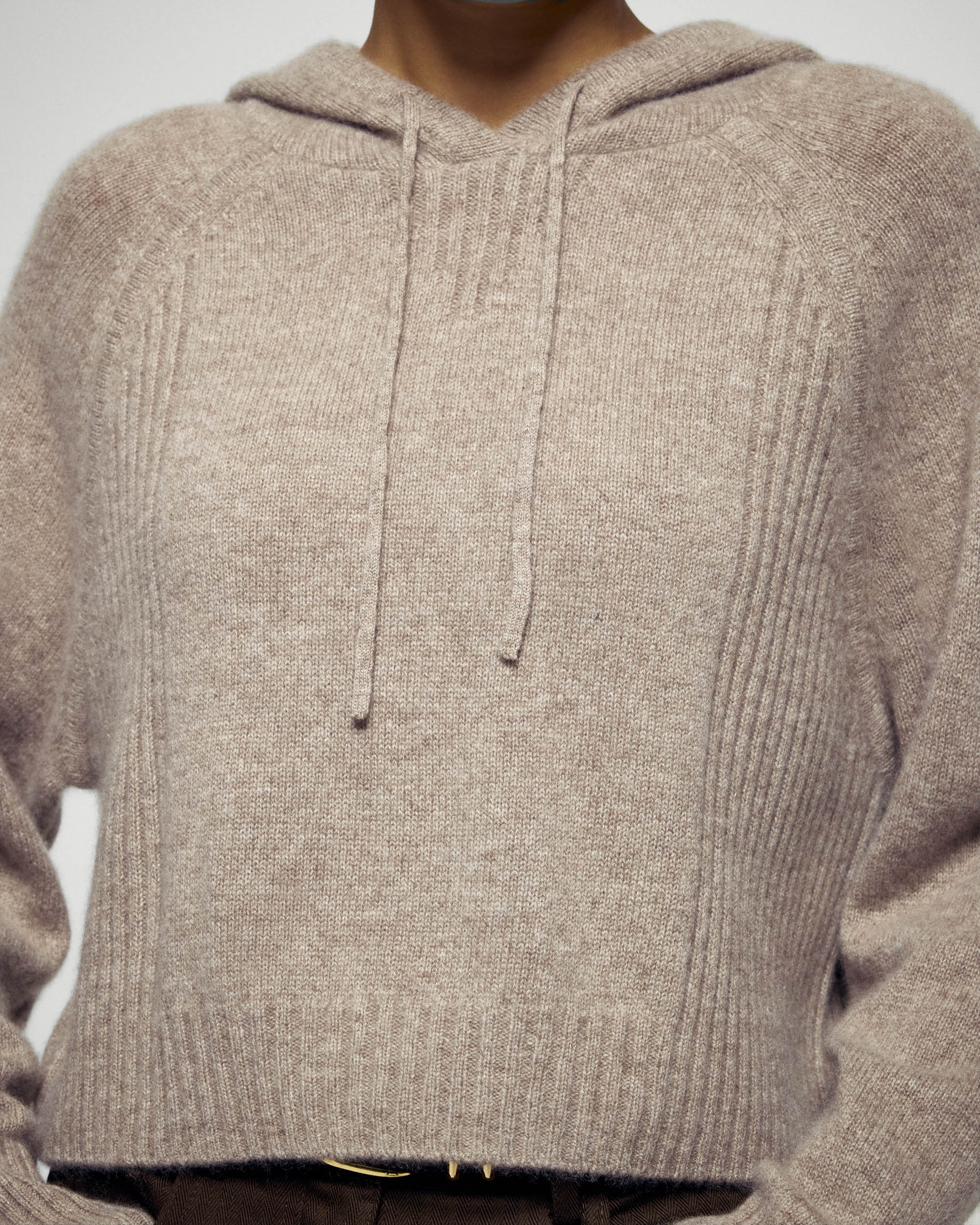 Hoodie (H25 / FEMME / Taupe) - Image 4