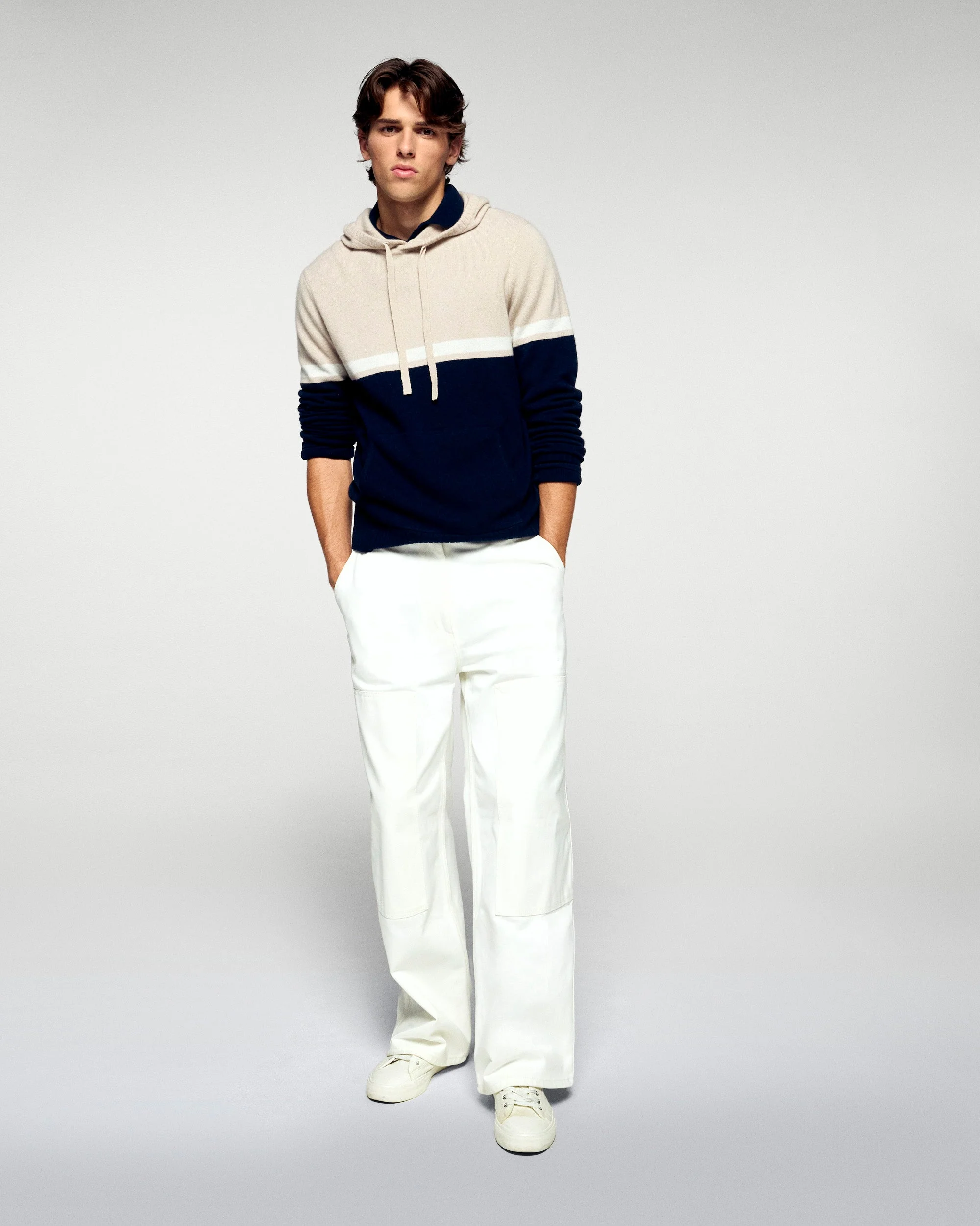 Hoodie Sweater (H25 / MEN / Navy) - Image 3
