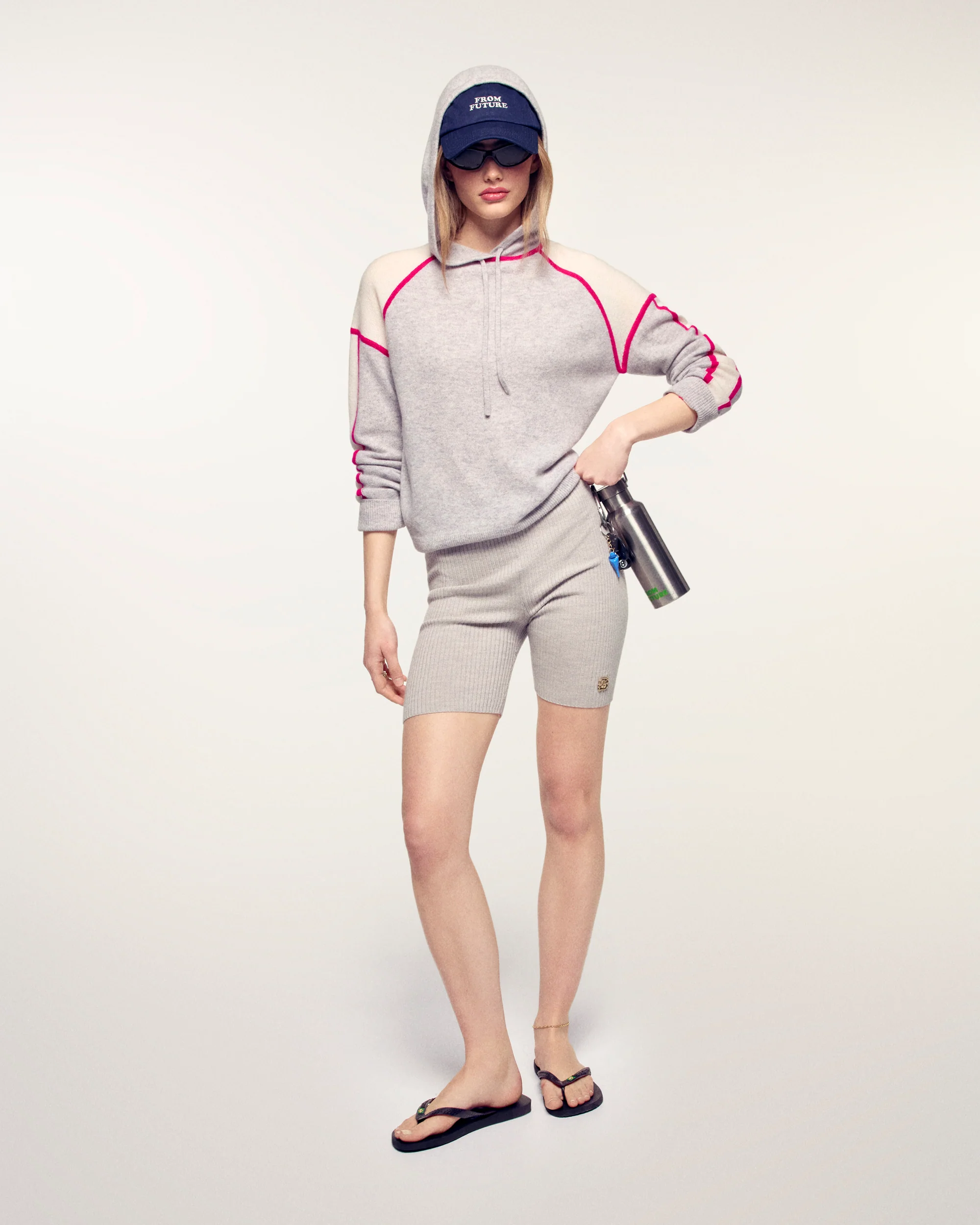 Tricolor Hoodie (S26/ FEMME/ Gris Chiné Clair) - Image 4