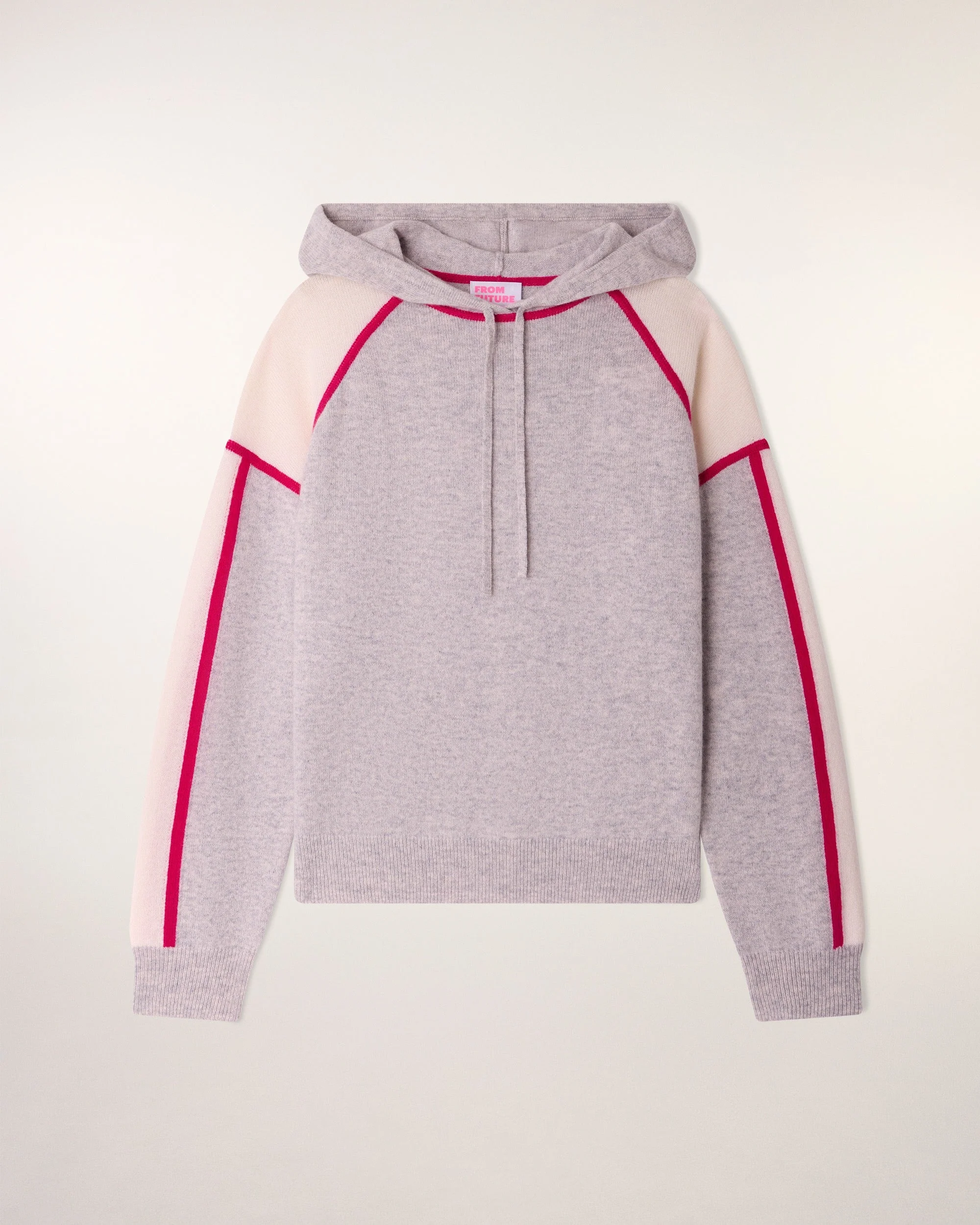 Tricolor Hoodie (S26/ FEMME/ Gris Chiné Clair) - Image 5