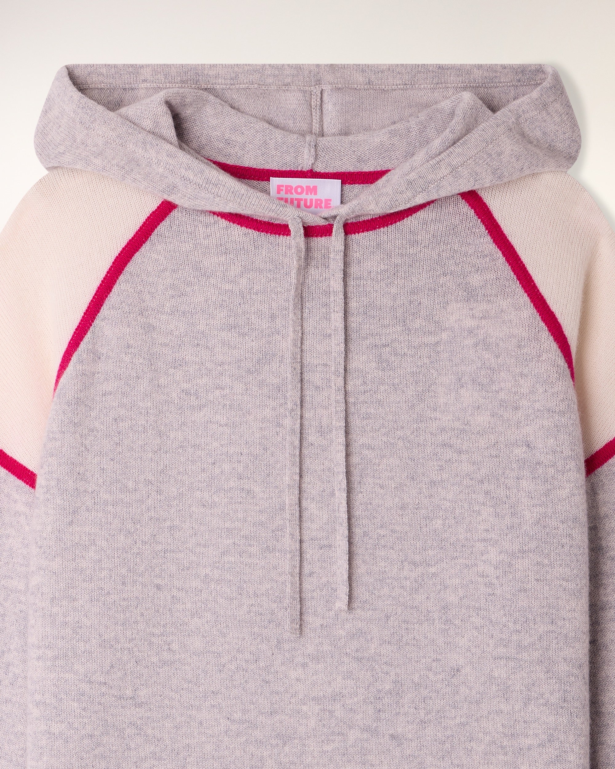 Tricolor Hoodie (S26/ FEMME/ Gris Chiné Clair) - Image 6