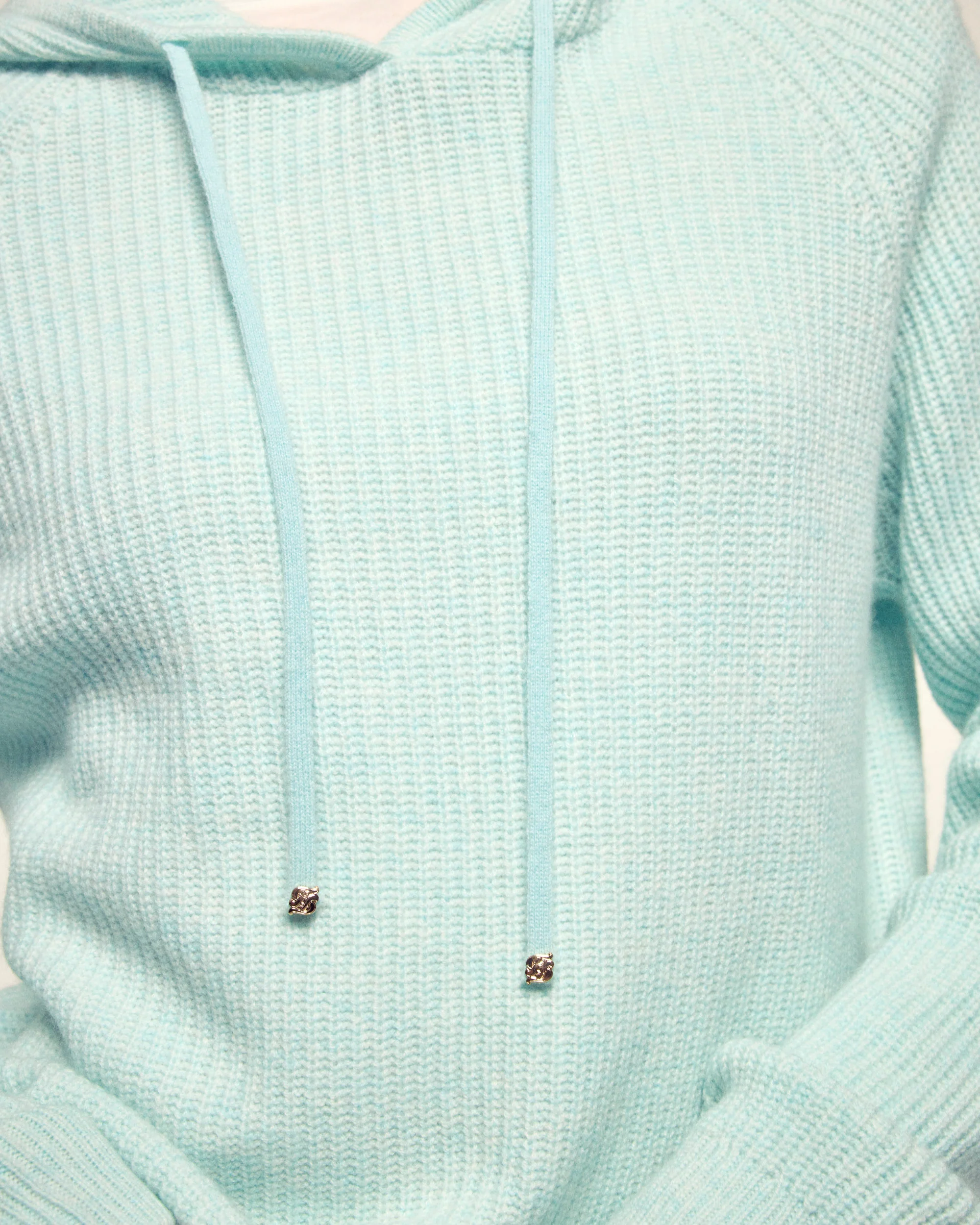Gold Jewelry Cord Hoodie (S26/ FEMME/ Island Blue Mouline) - Image 3