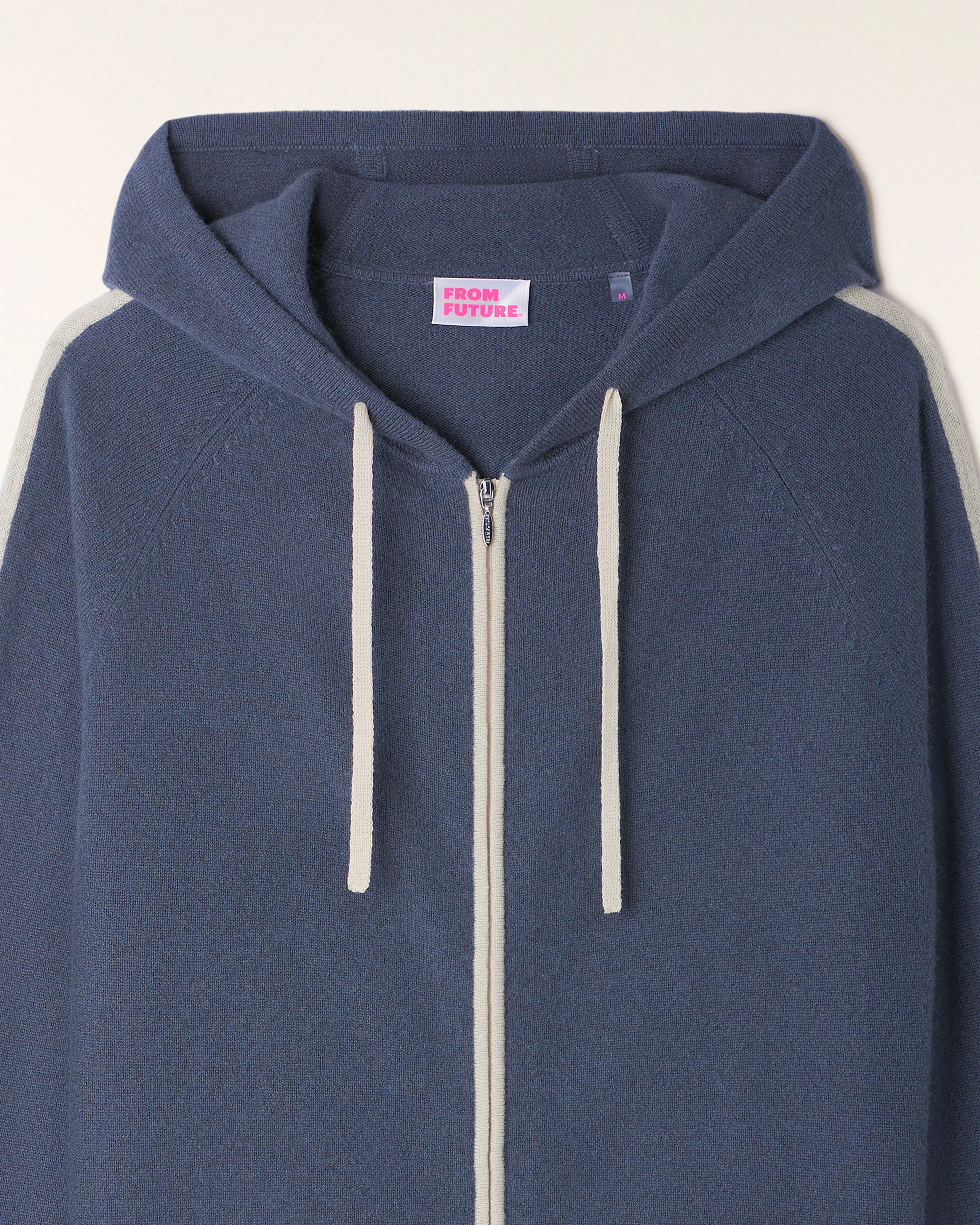 Contrasting Striped and Drawstrings Hoodie (S26/ HOMME/ Storm Grey) - Image 5