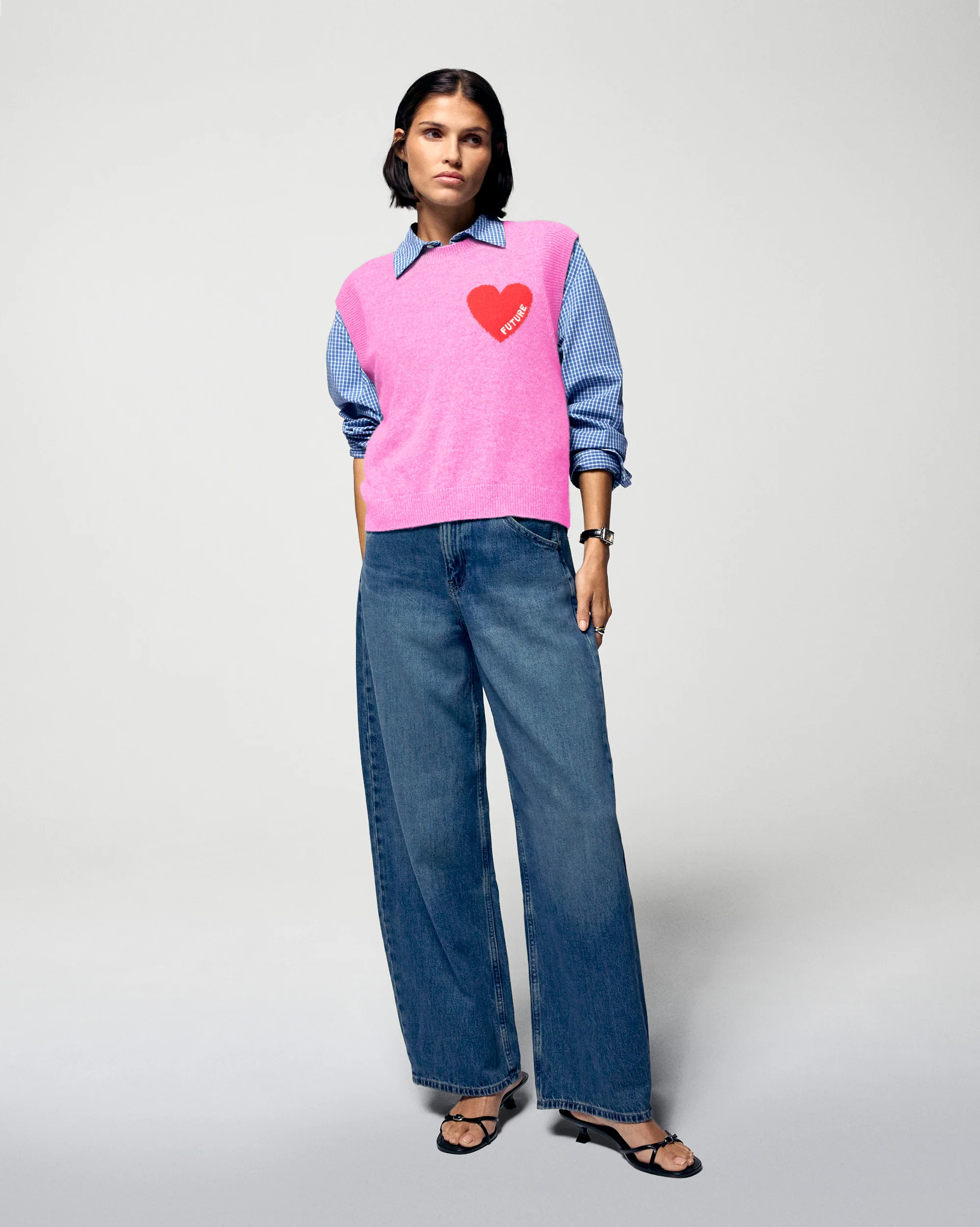 Sleeveless Sweater (H25 / FEMME / Fantasy Pink) - Image 3