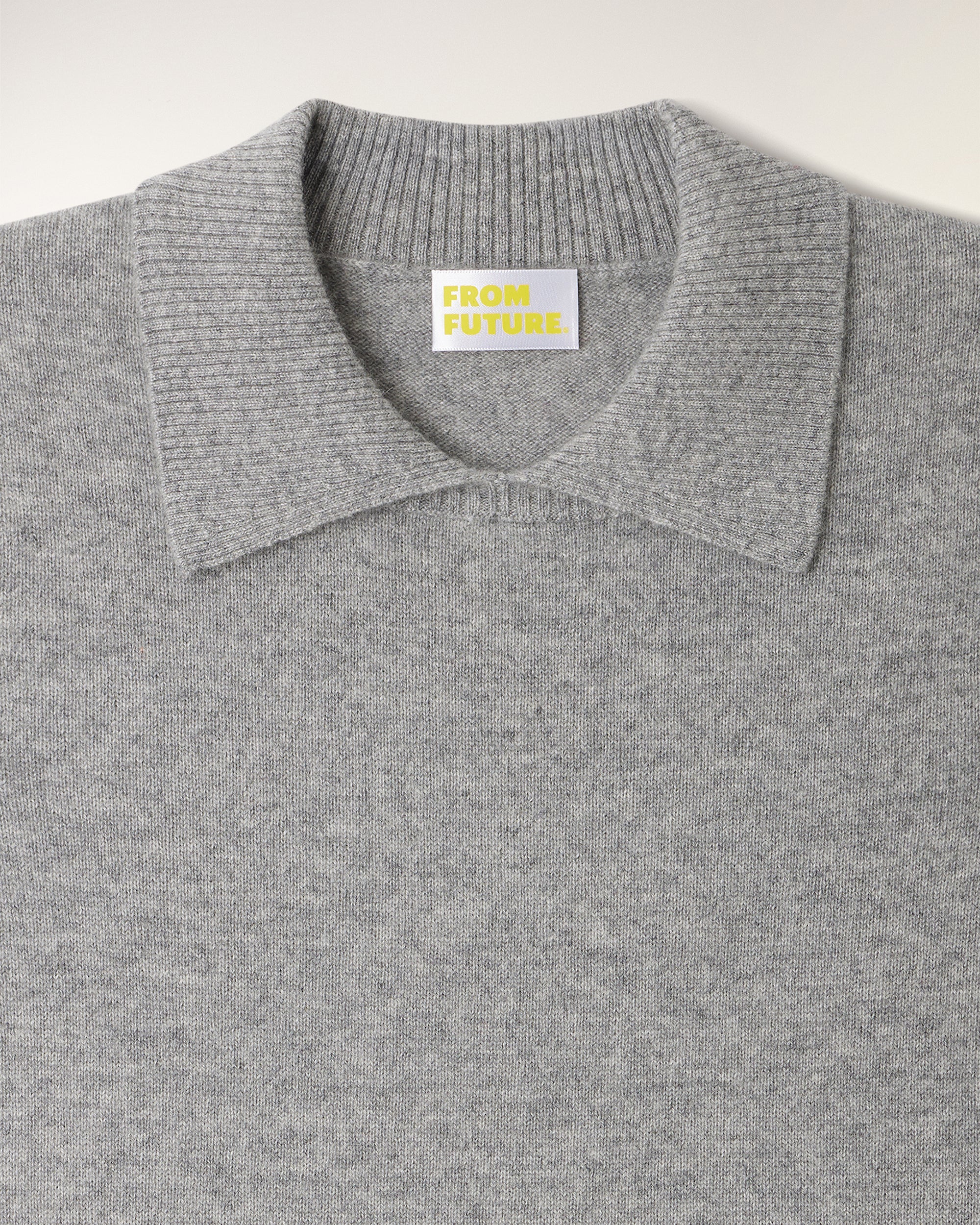 Sleeveless Polo Sweater (S26 / FEMME / Gris Chiné Foncé) - Image 6
