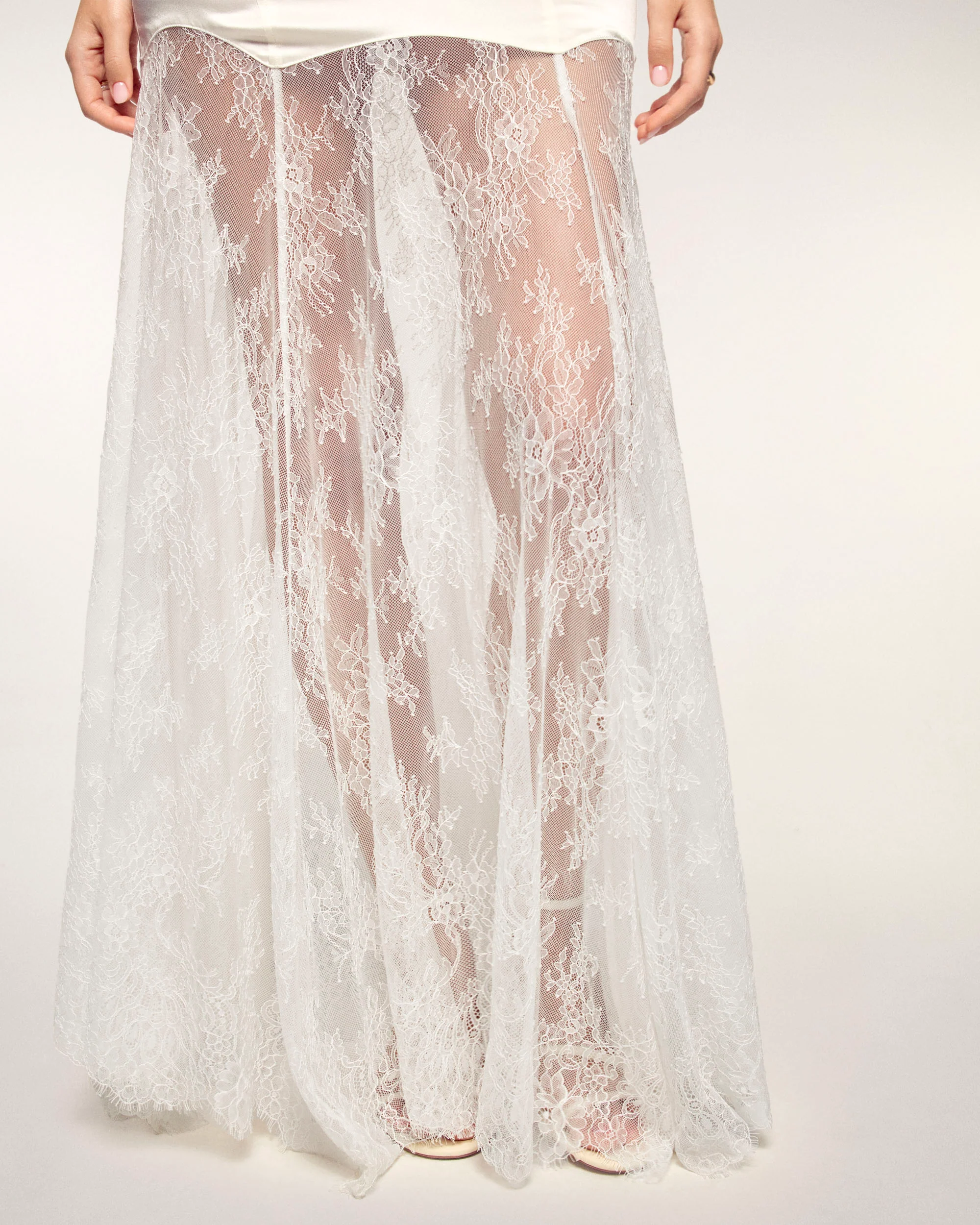 Strapless Lace Long Dress (S26 / FEMME / Ecru) - Image 6