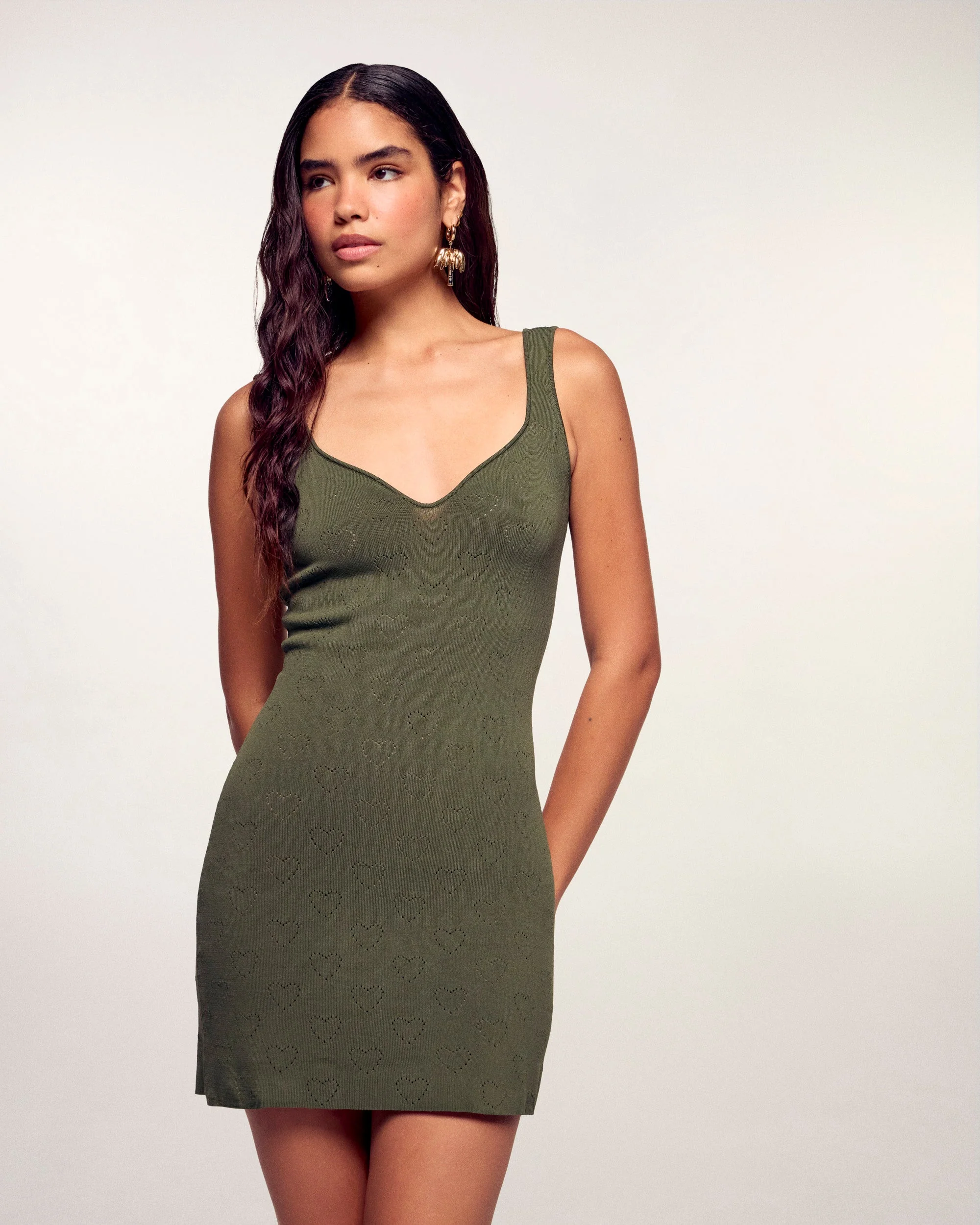 Strappy Short Dress (S26 / FEMME / Summer Kaki)