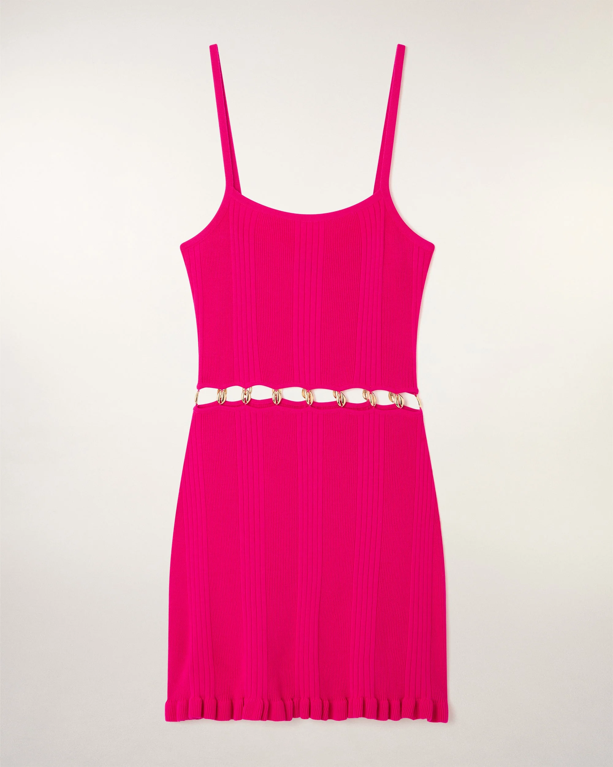 Shell Jewel Cut-Out Short Dress (S26 / FEMME / Tropical Raspberry / RWS) - Image 6