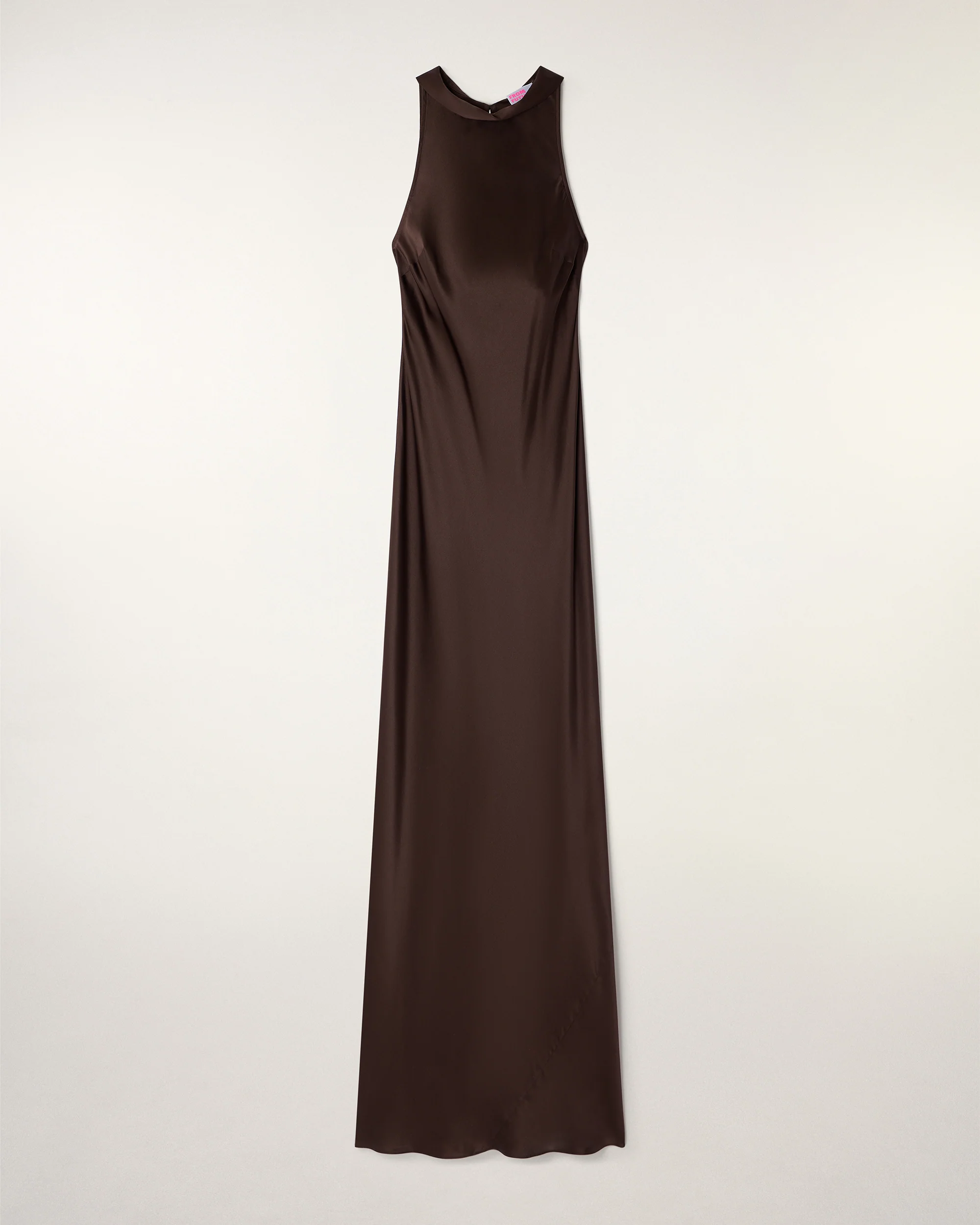 Scarf Neck Long Dress (S26/ FEMME/ Chocolat) - Image 6