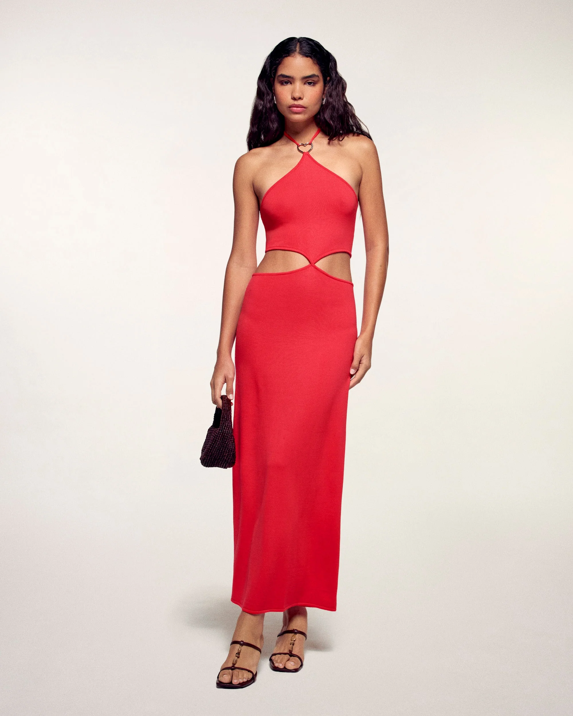 Jewel Heart Cut-Out Long Dress (S26 / FEMME / Love Coral / RWS) - Image 2