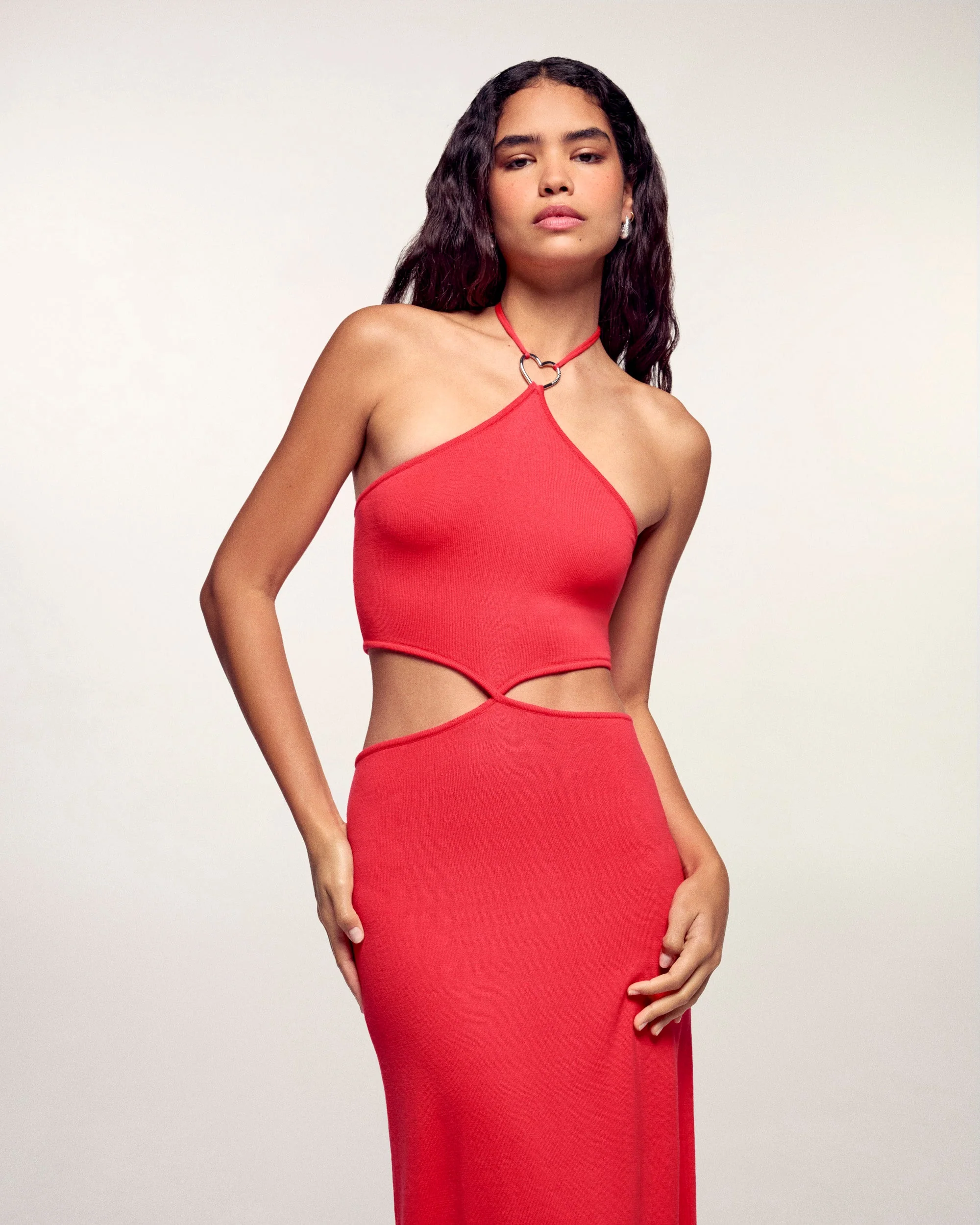 Jewel Heart Cut-Out Long Dress (S26 / FEMME / Love Coral / RWS) - Image 4