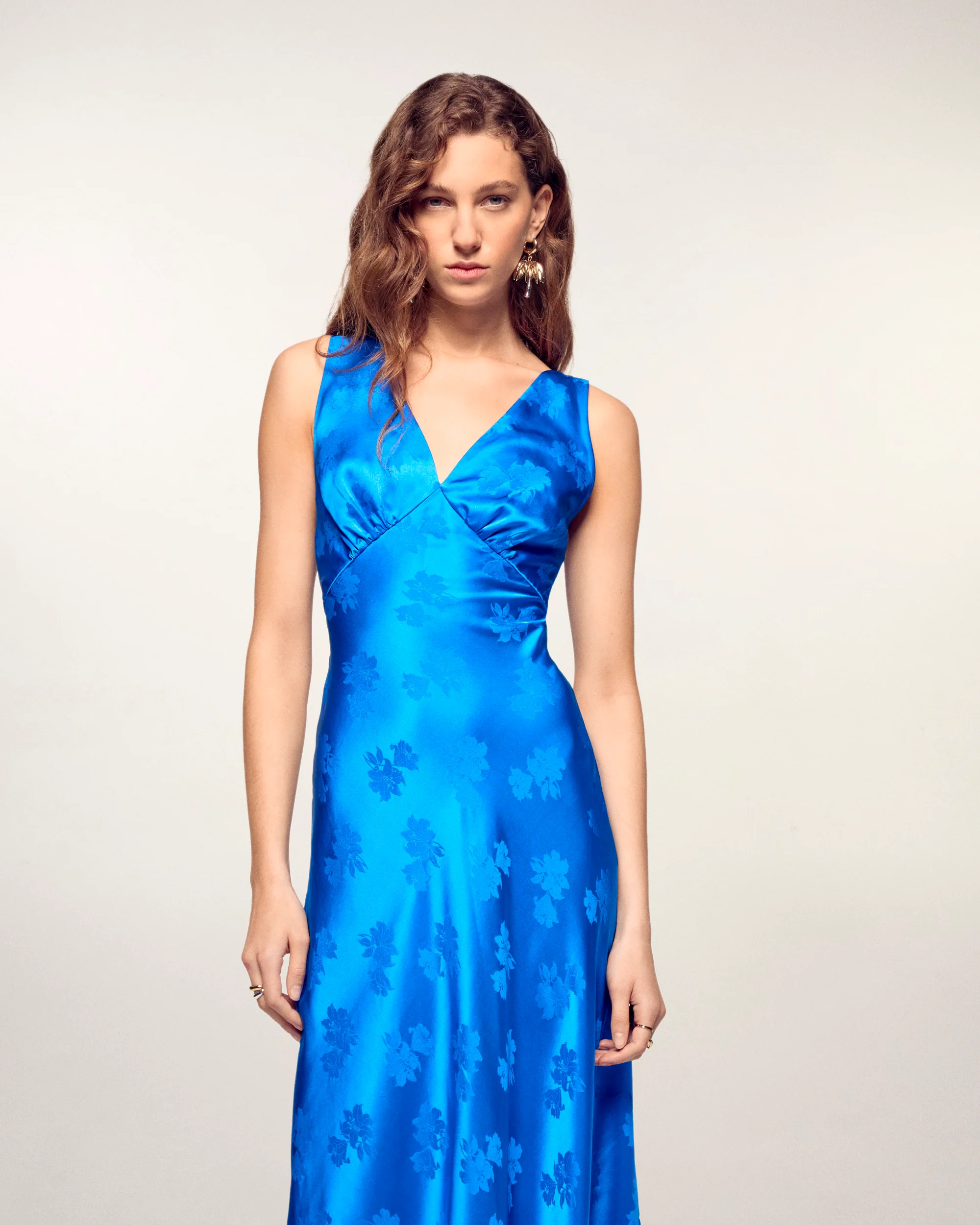 Long Dress with Straps (S26 / FEMME / Ocean Jacquard) - Image 4
