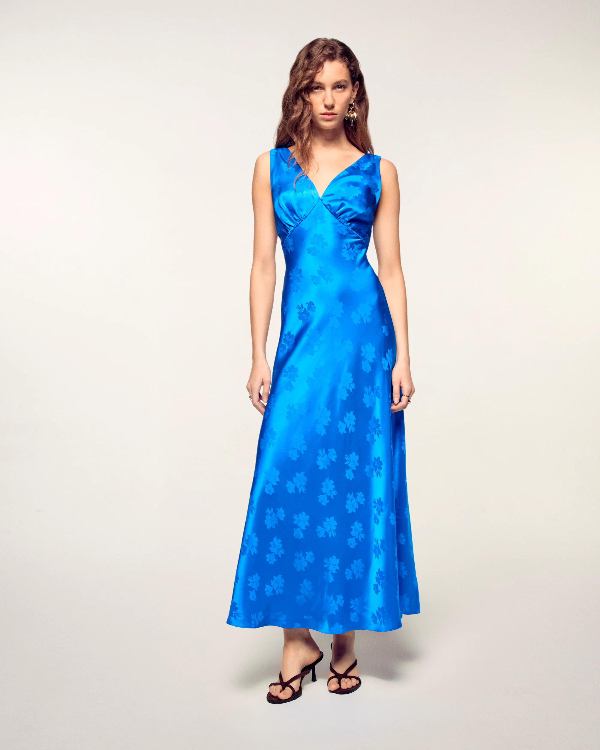 Long Dress with Straps (S26 / FEMME / Ocean Jacquard) - Image 5