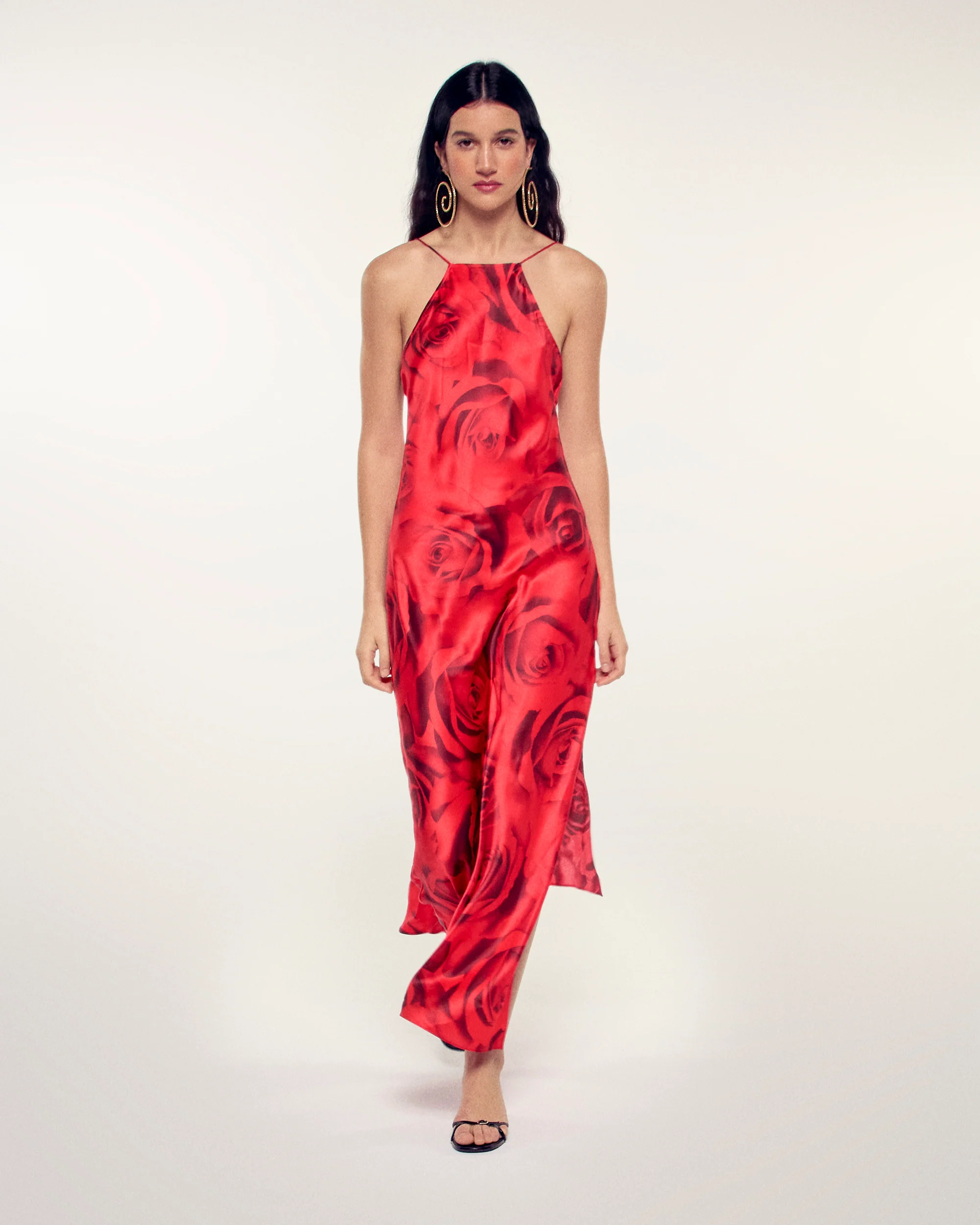 Backless Long Strappy Dress (S26/ FEMME/ Wild Rose Heat) - Image 5