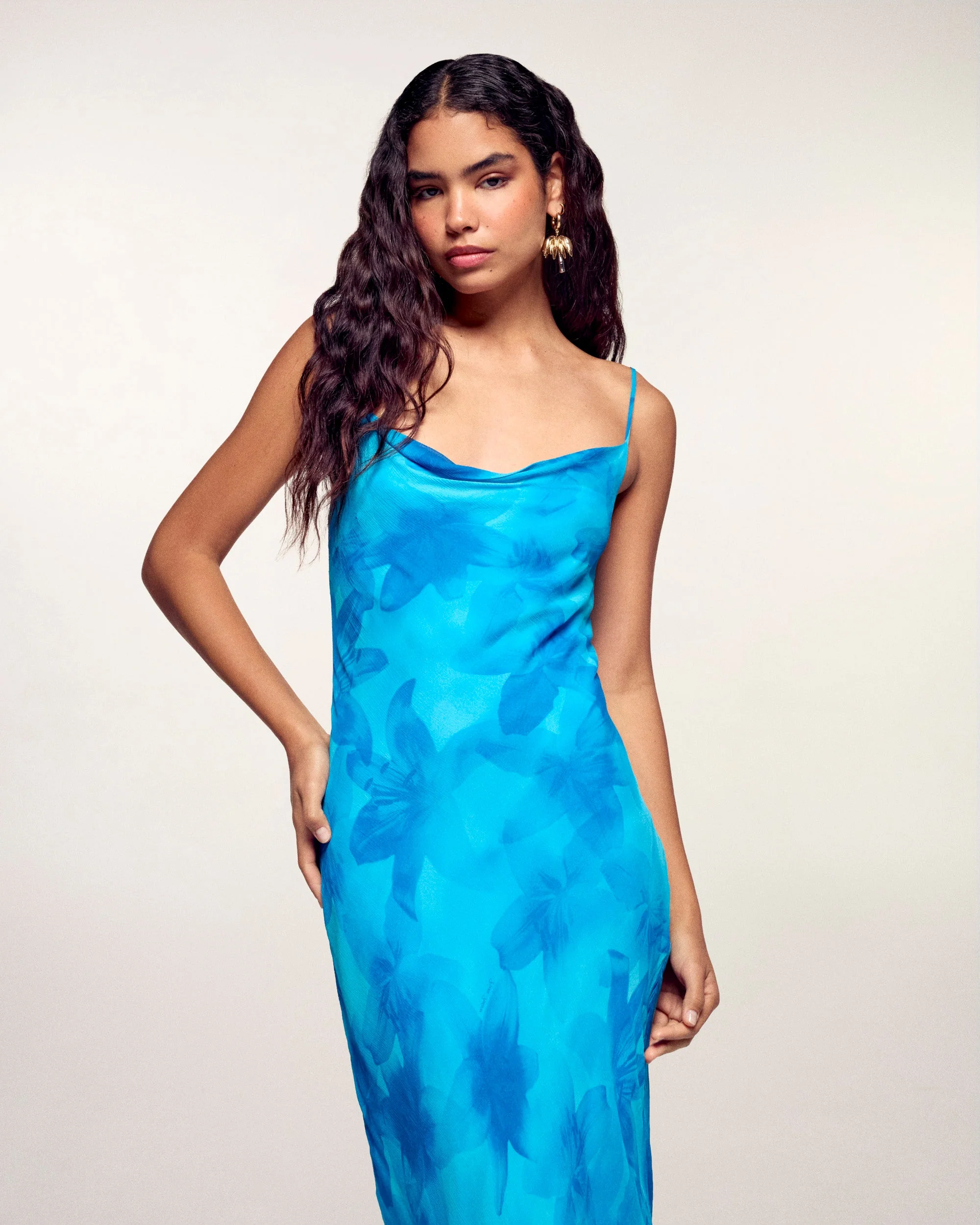 Long Dress with Straps (S26 / FEMME / Tropical Bloom Lily)