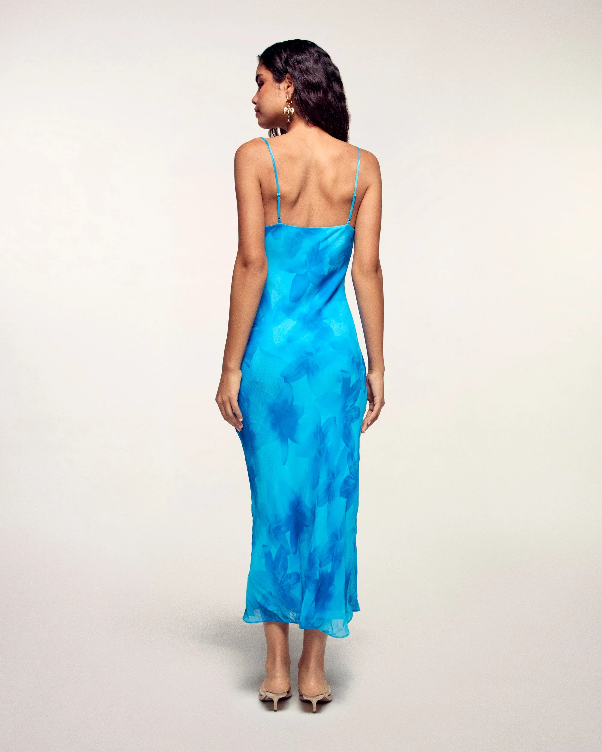 Long Dress with Straps (S26 / FEMME / Tropical Bloom Lily) - Image 4
