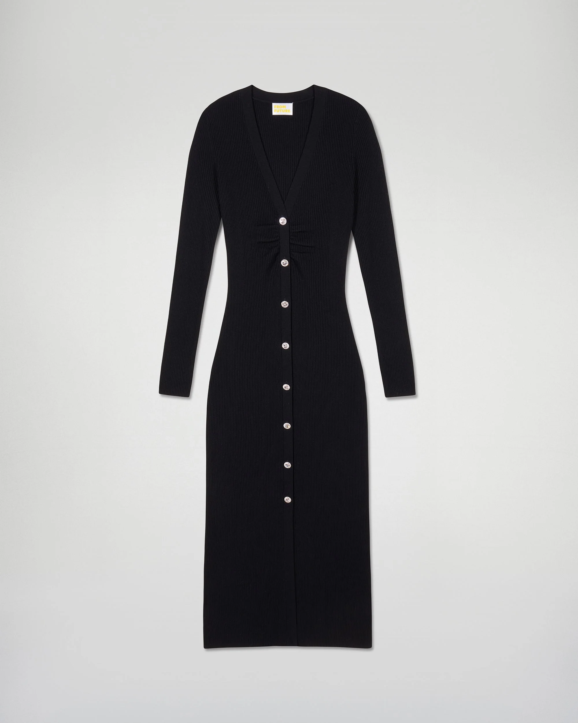 Long Sleeve Long Dress (H25 / WOMEN / Black / RWS) - Image 5