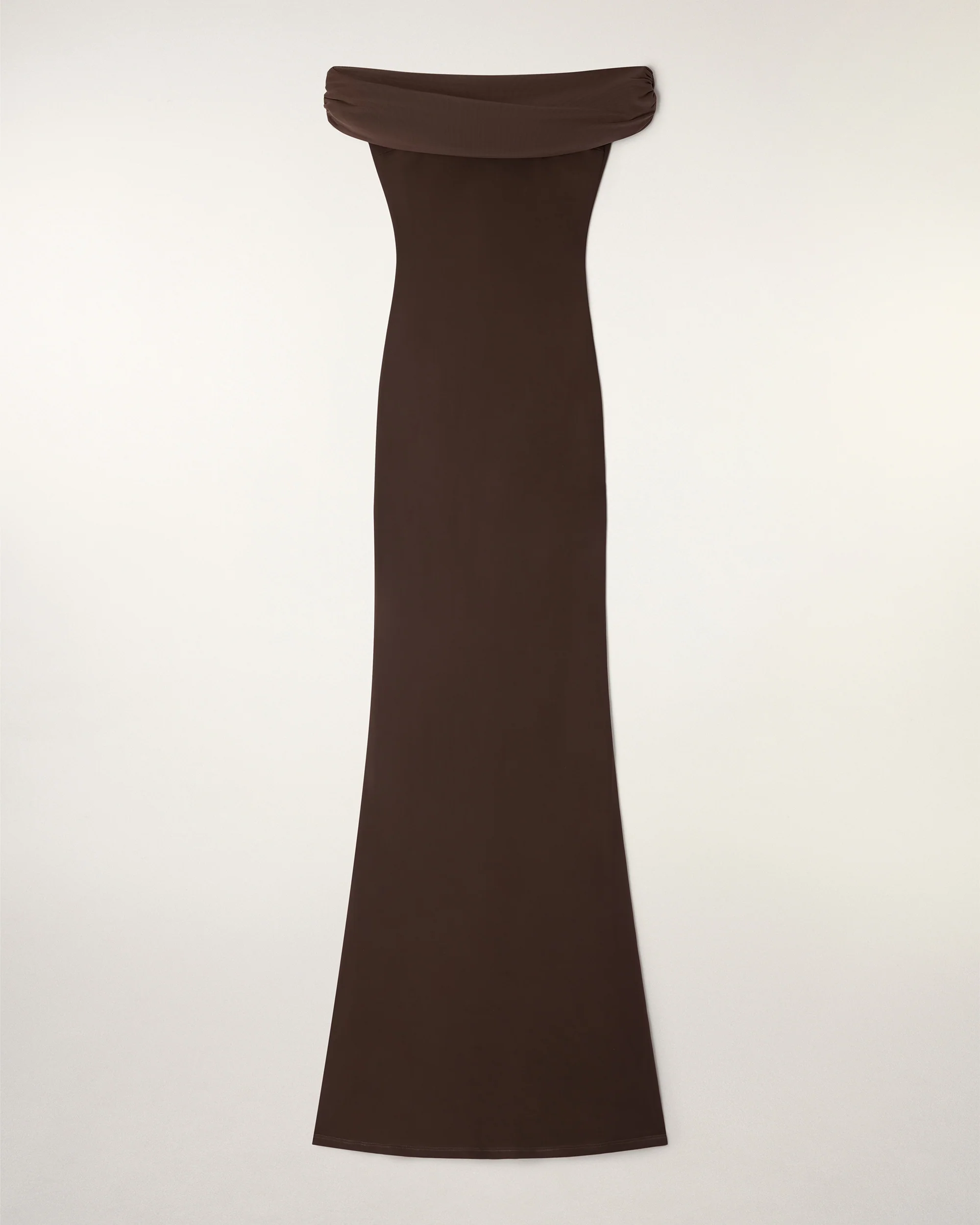 Draped Bandeau Long Dress (S26 / FEMME / Chocolat) - Image 6
