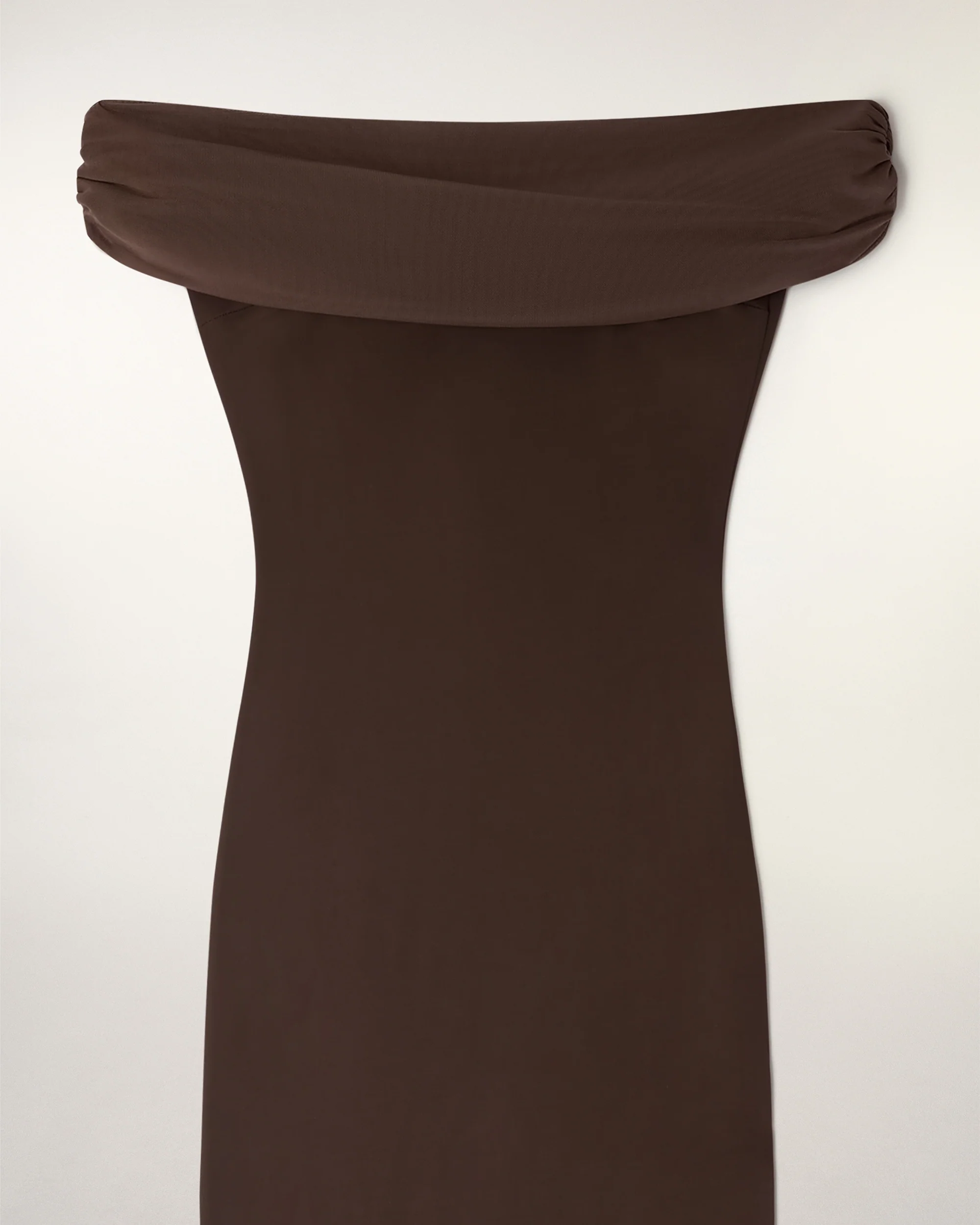 Draped Bandeau Long Dress (S26 / FEMME / Chocolat) - Image 7