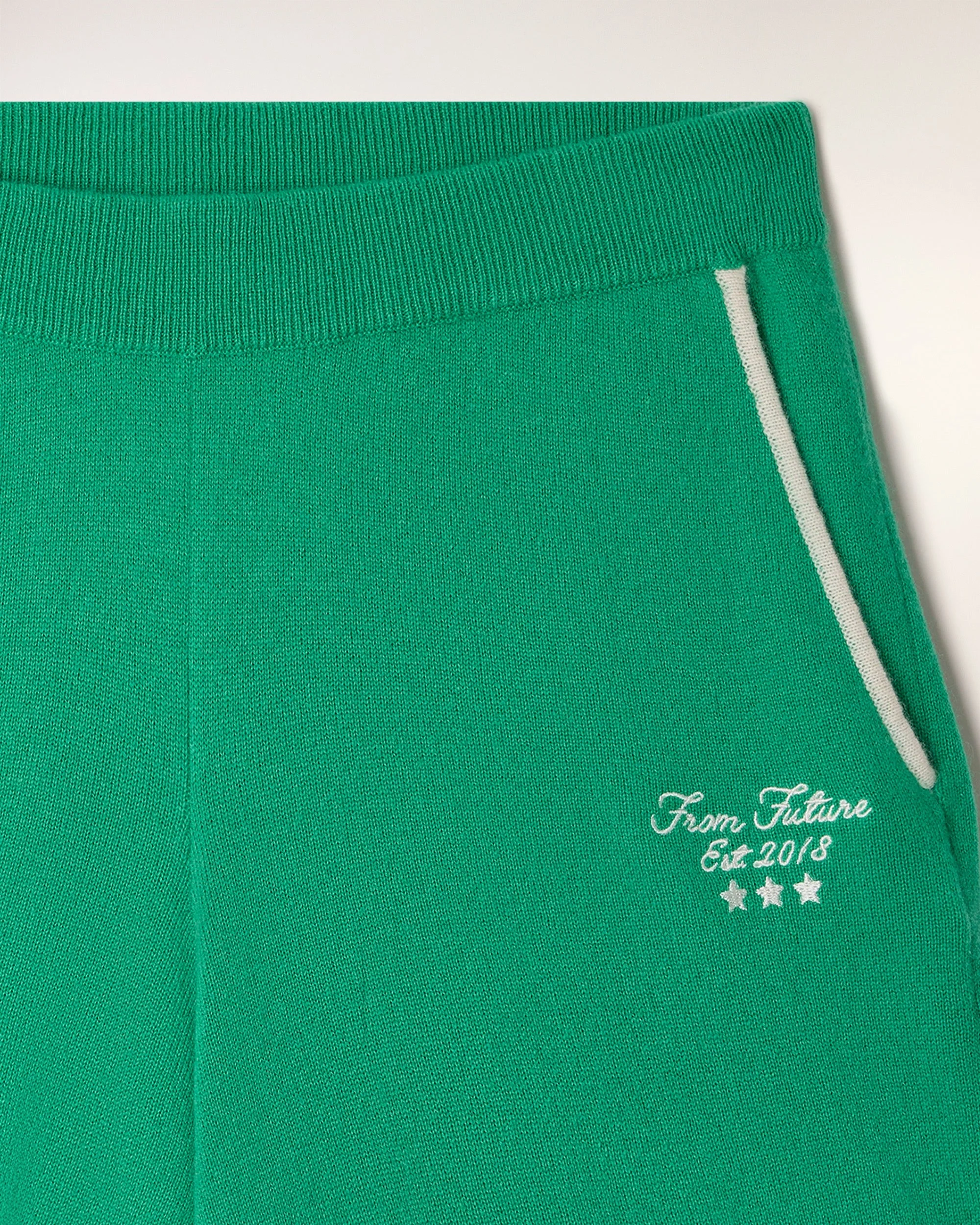 Straight Embroidered Shorts (S26/ FEMME/ Garden Party Green) - Image 6